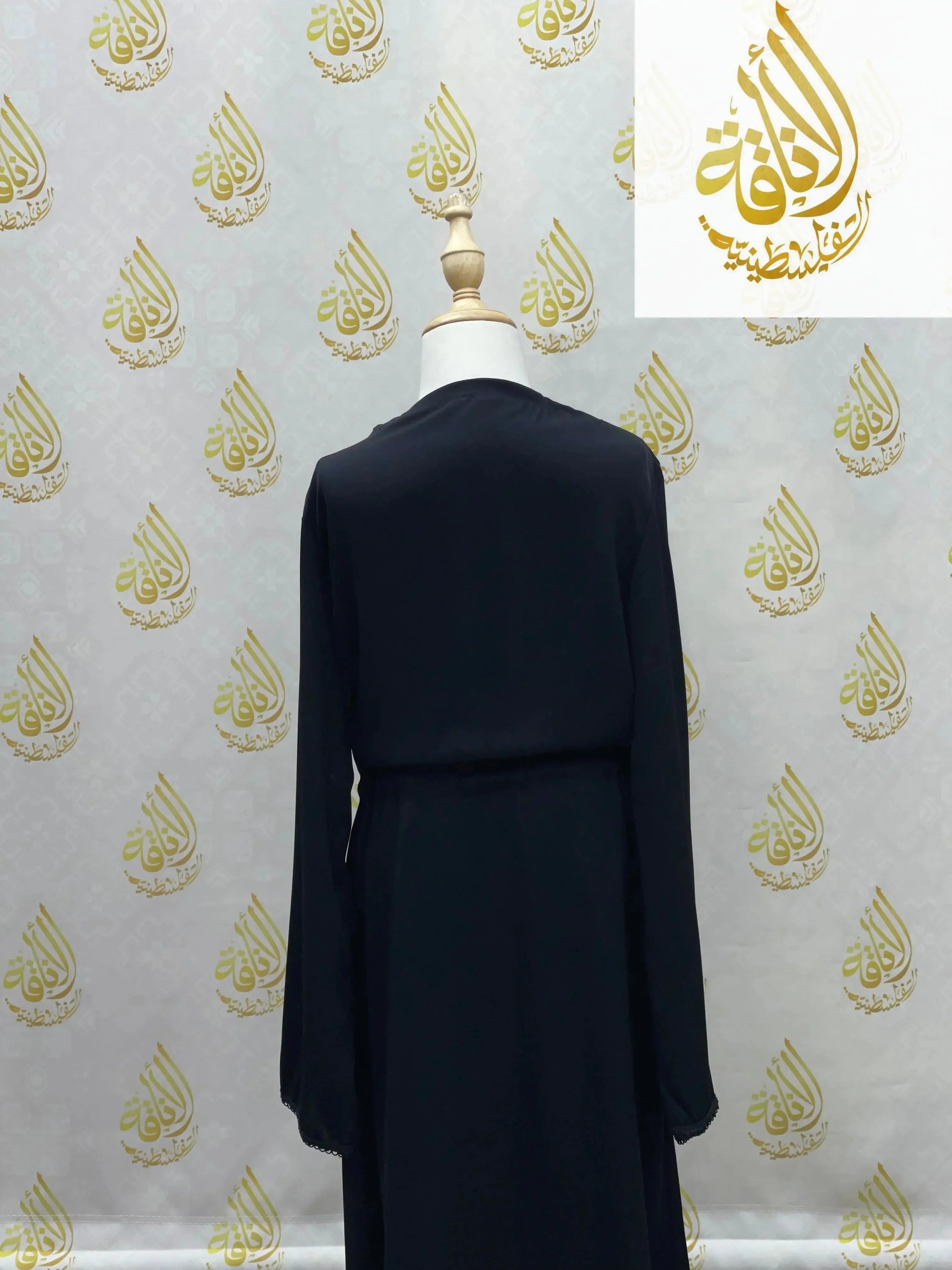 Elegant Girls Black Abaya: Comfort & Modesty with Flowy Design Palestinian Elegance