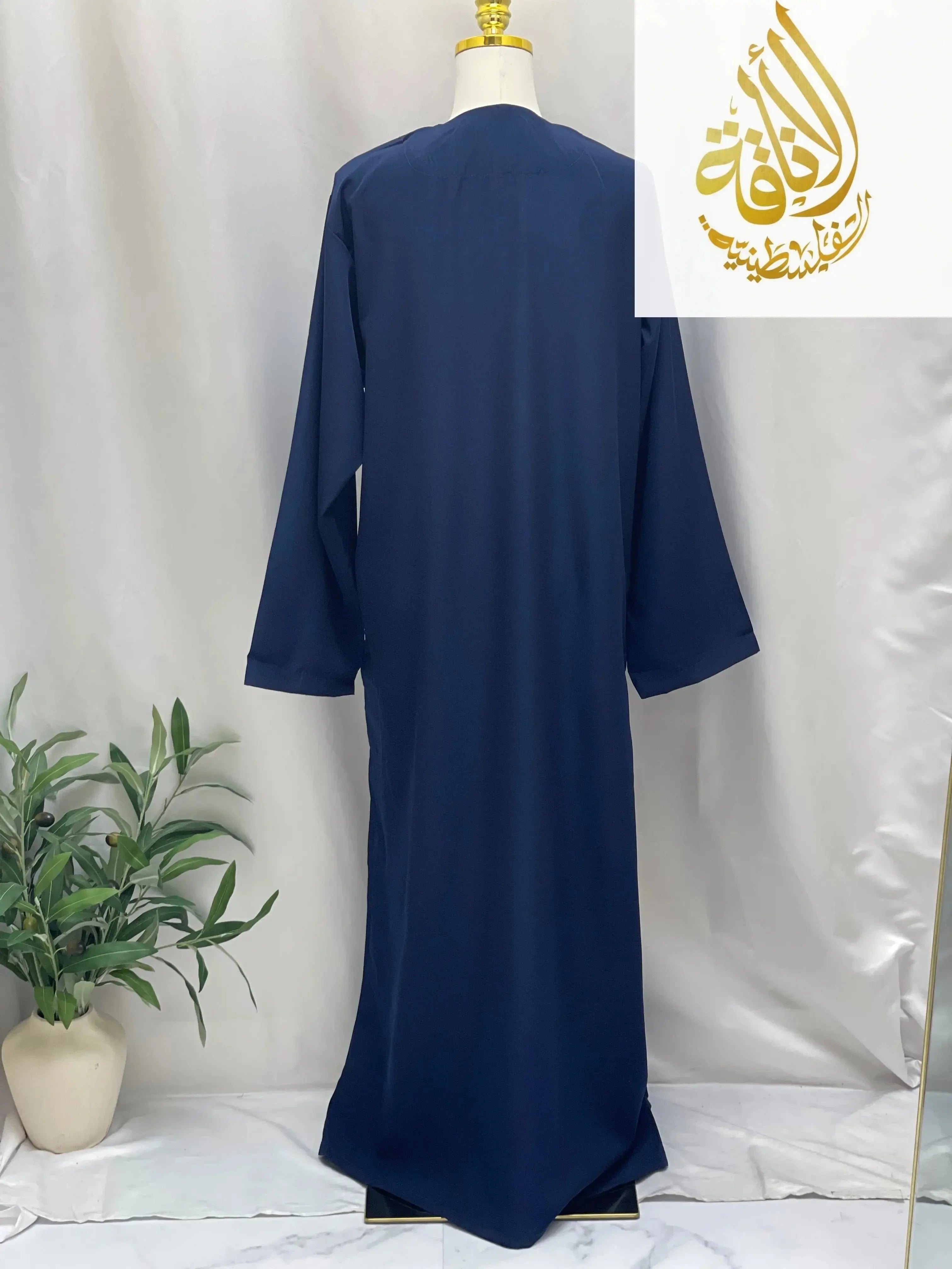 Elegant Multi-Color Thobes with Gold Embroidery - Palestinian Elegance