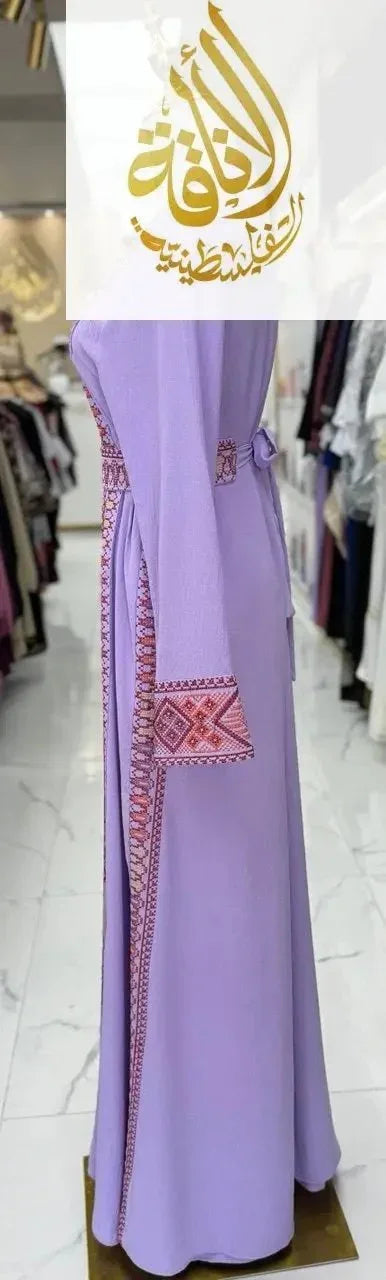Embroidered 2Pcs Abaya At Palestinian Elegance Palestinian Elegance