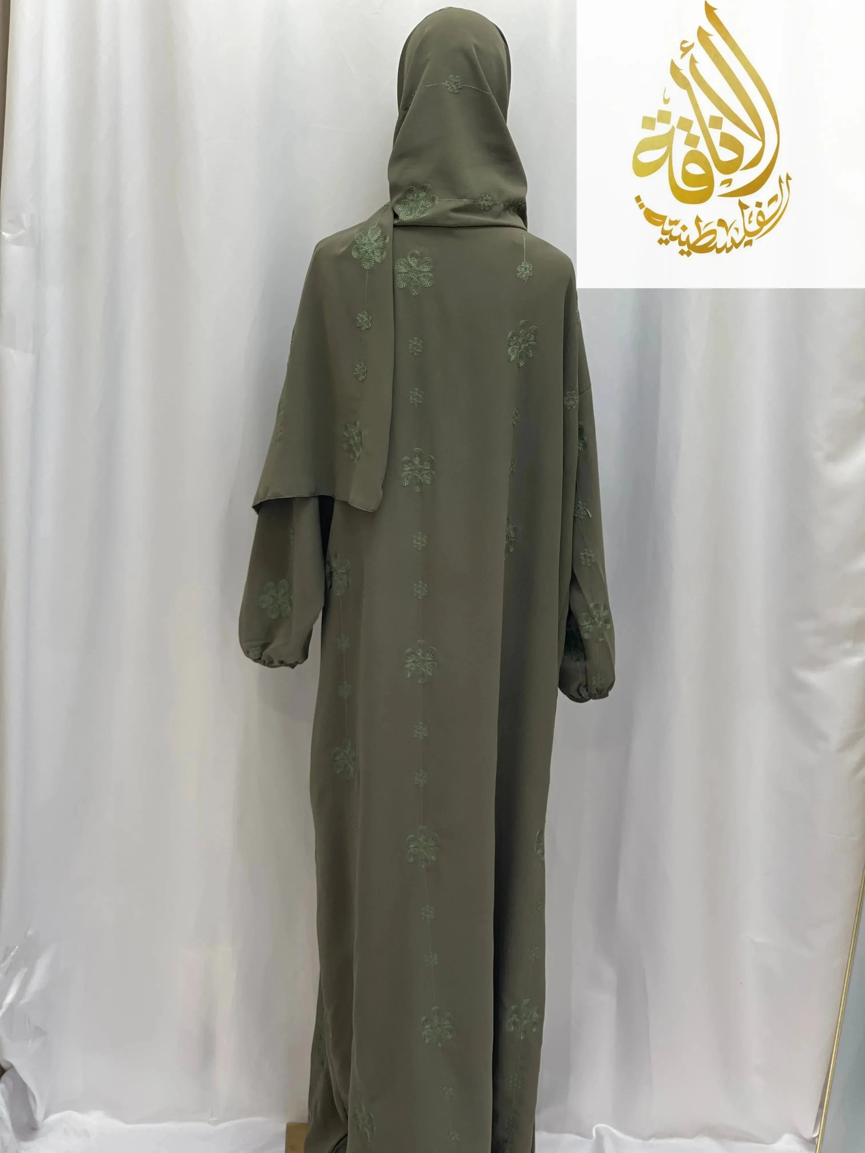 Embroidered One-Piece Prayer Set for Elegant Spiritual Practice Palestinian Elegance