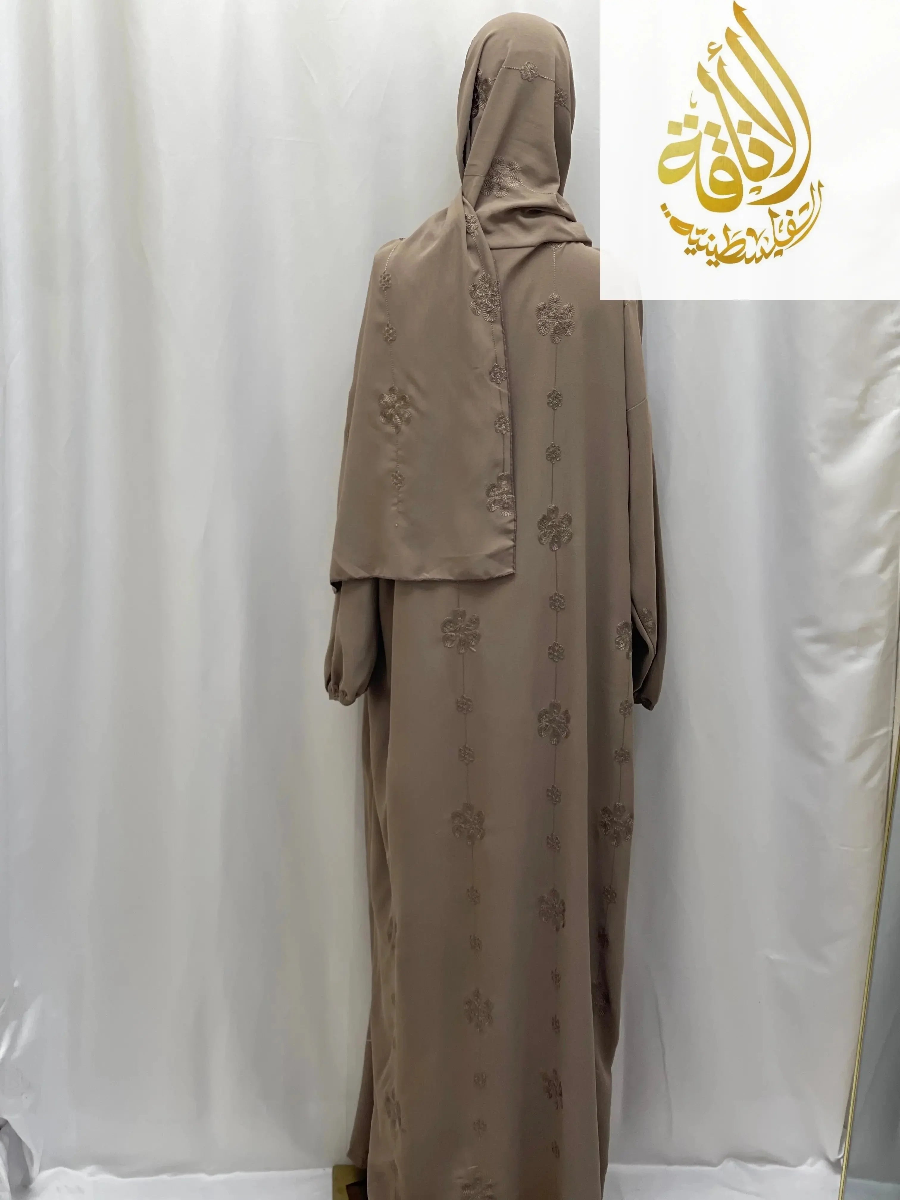 Embroidered One-Piece Prayer Set for Elegant Spiritual Practice Palestinian Elegance