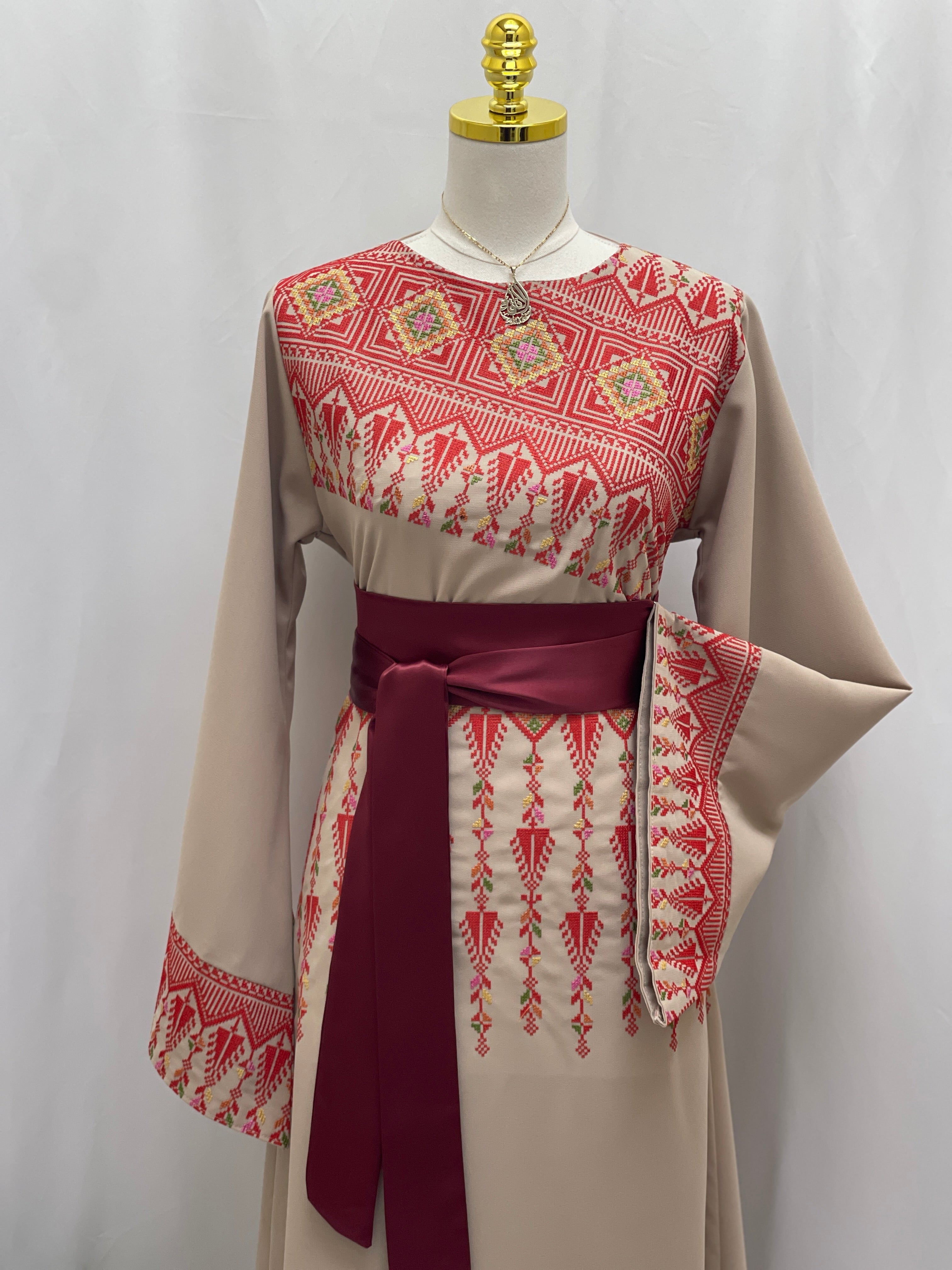Embroidered Suha Modren Dress: A Perfect Harmony Of Tradition Palestinian Elegance