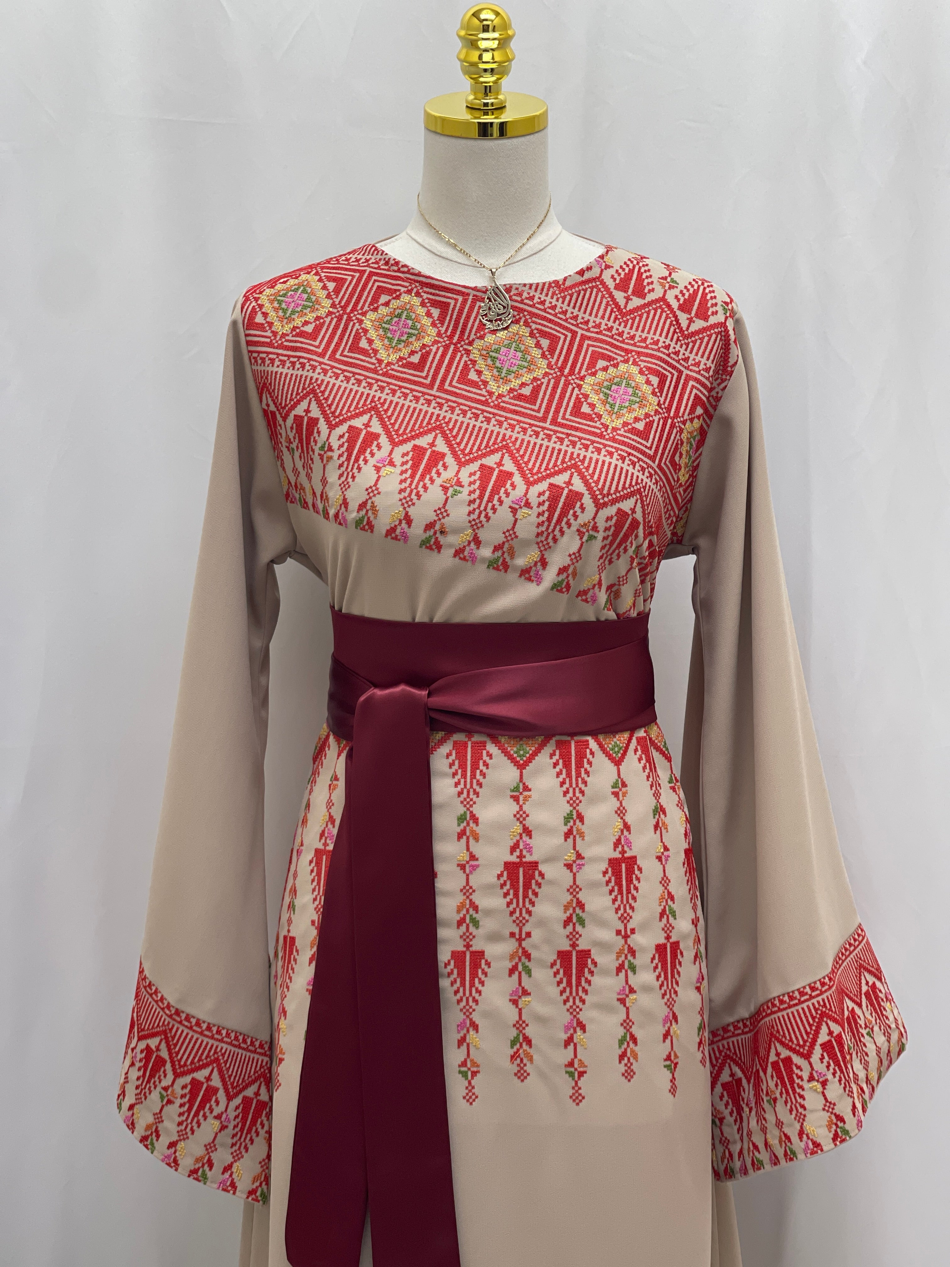 Embroidered Suha Modren Dress: A Perfect Harmony Of Tradition Palestinian Elegance