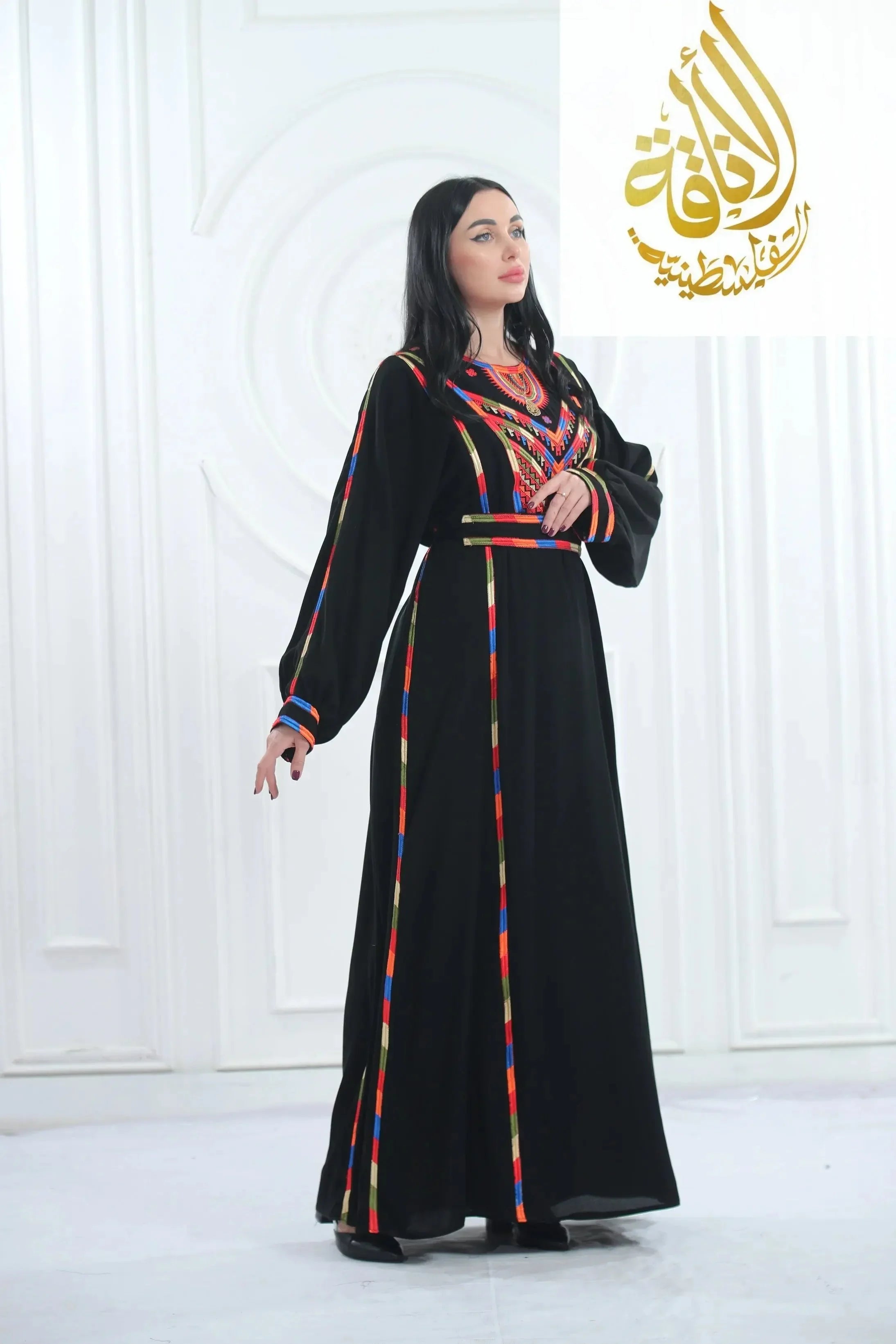 Embroidered Thoub 6 Vine Manjal Palestinian Elegance