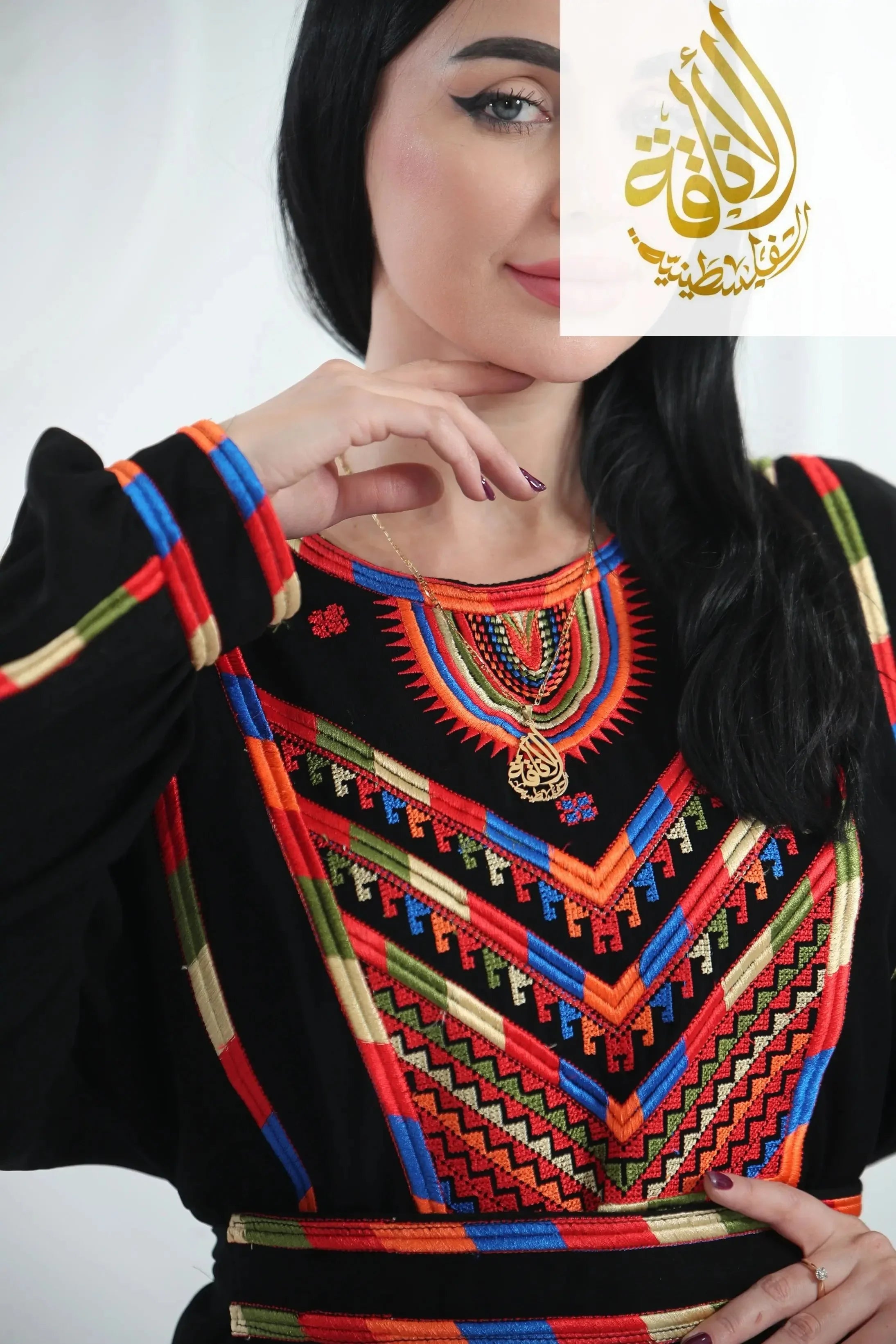 Embroidered Thoub 6 Vine Manjal Palestinian Elegance