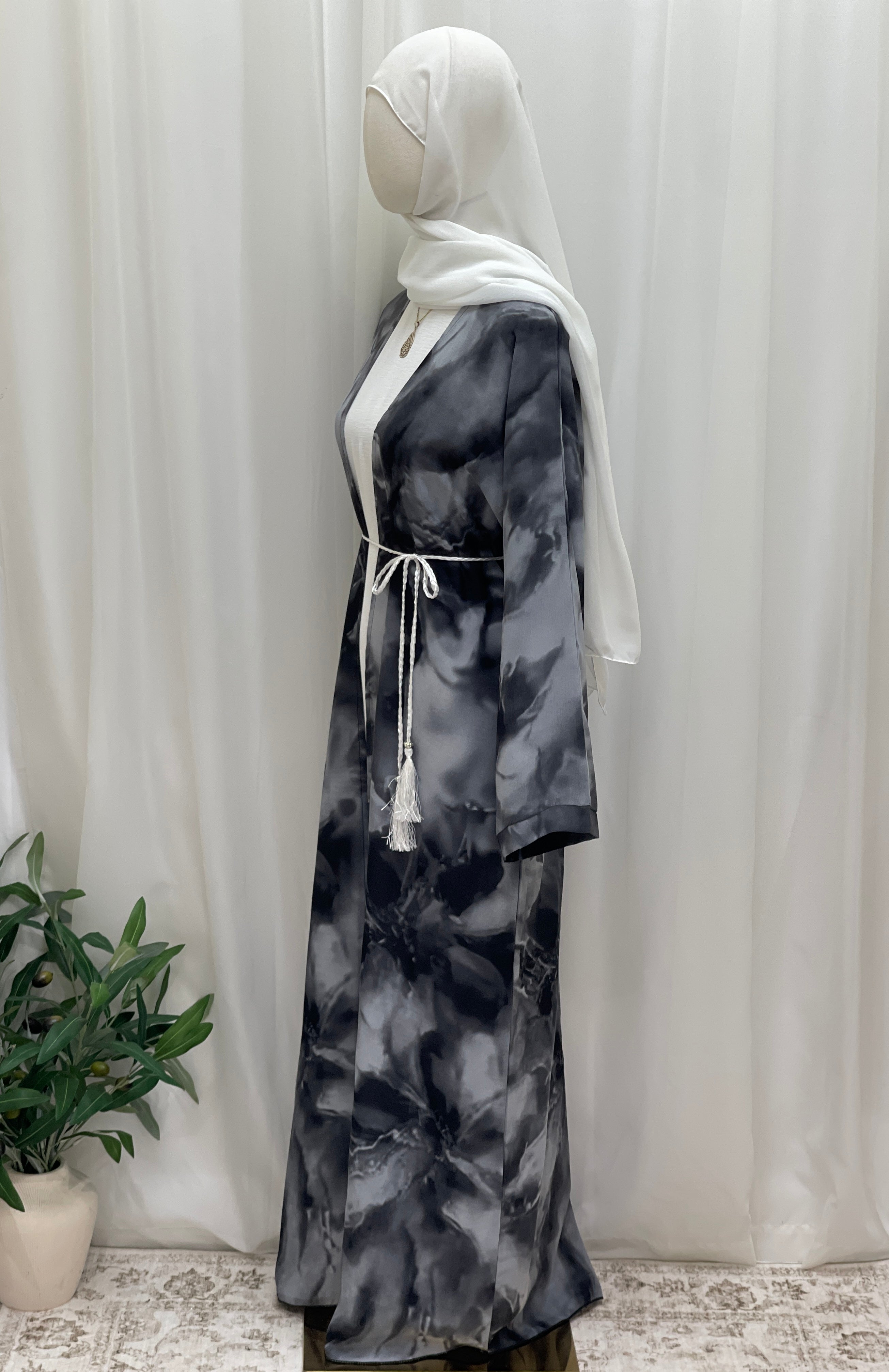 Cloud Marble 3-Piece Abaya Set