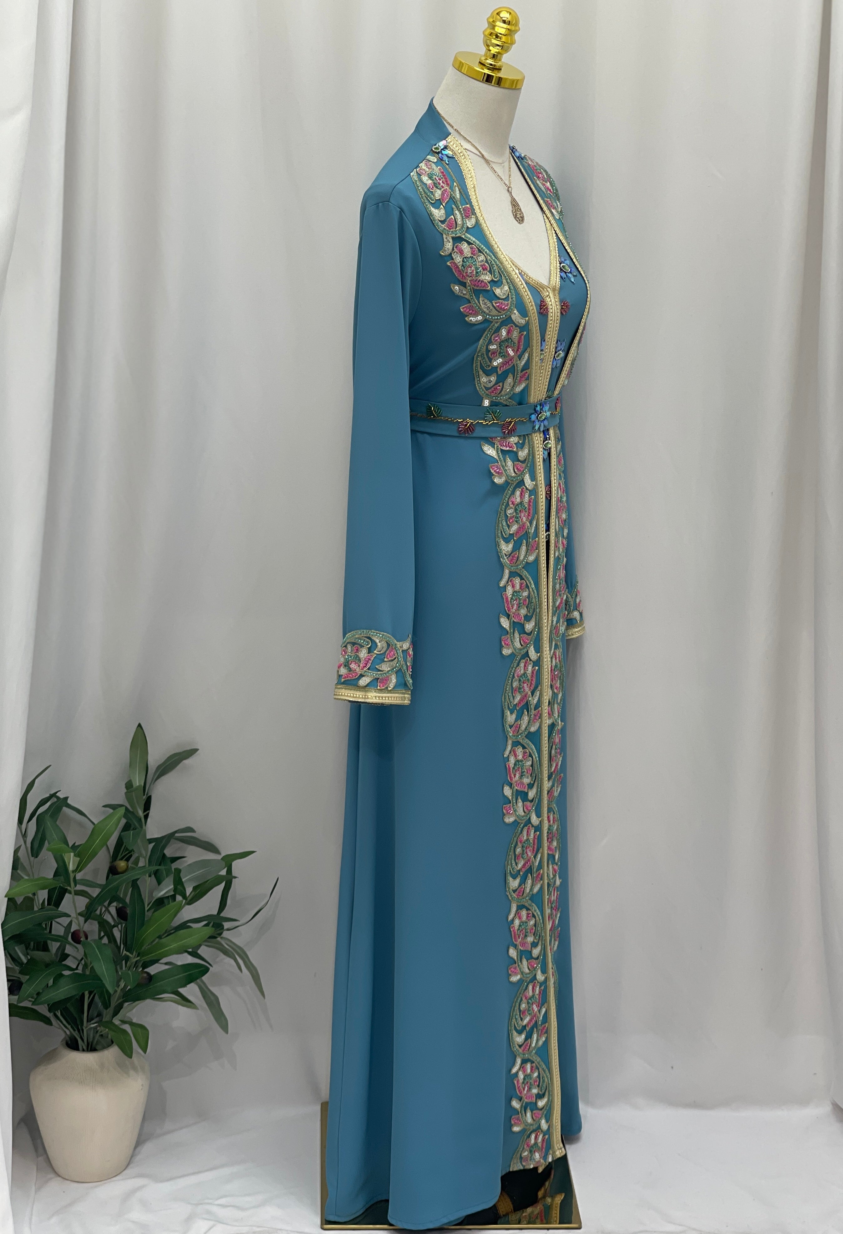 Turquoise Whisper Kaftan