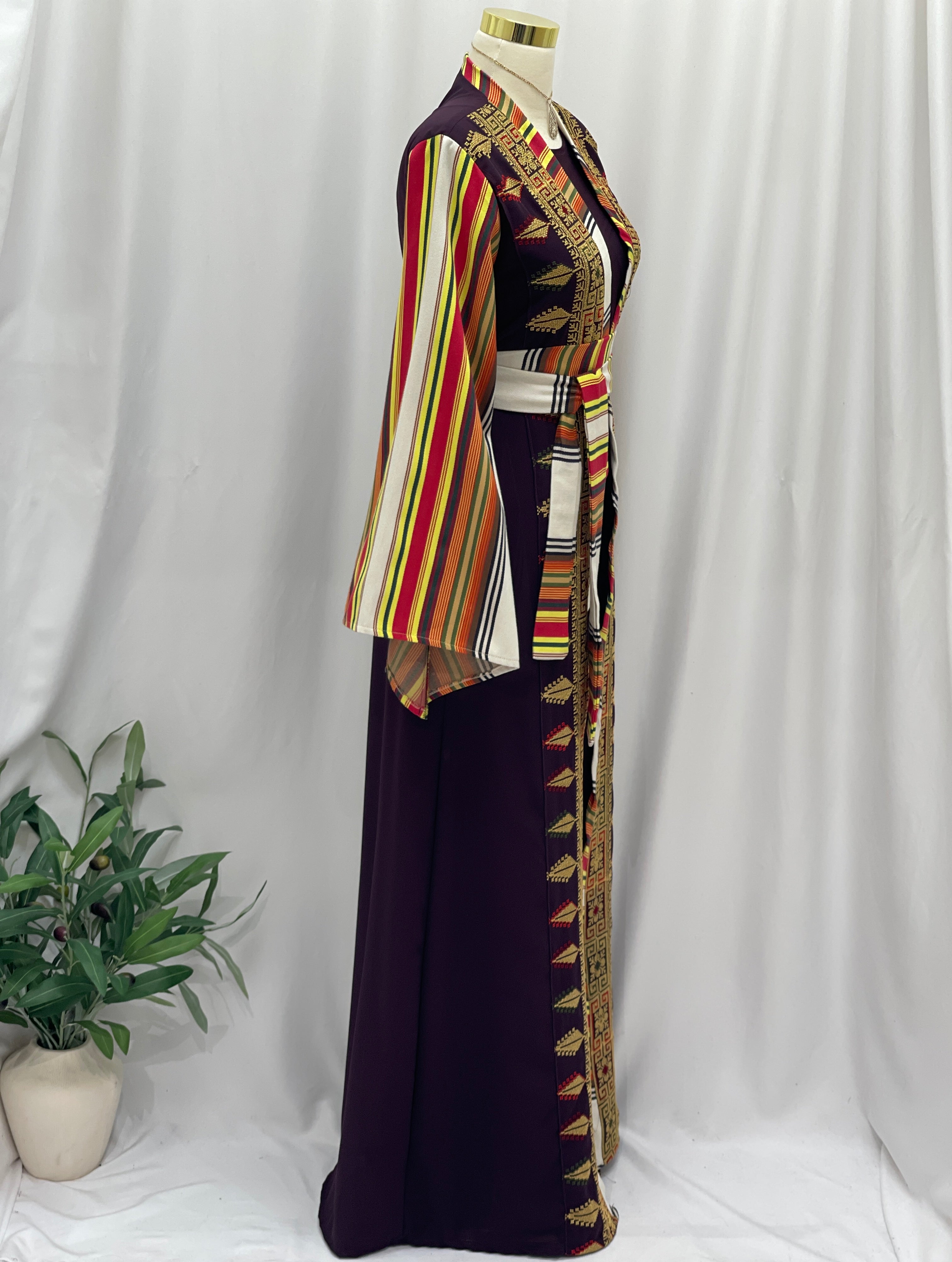 Majdal Heritage Embroidered Chiffon Piece - Cultural Grace