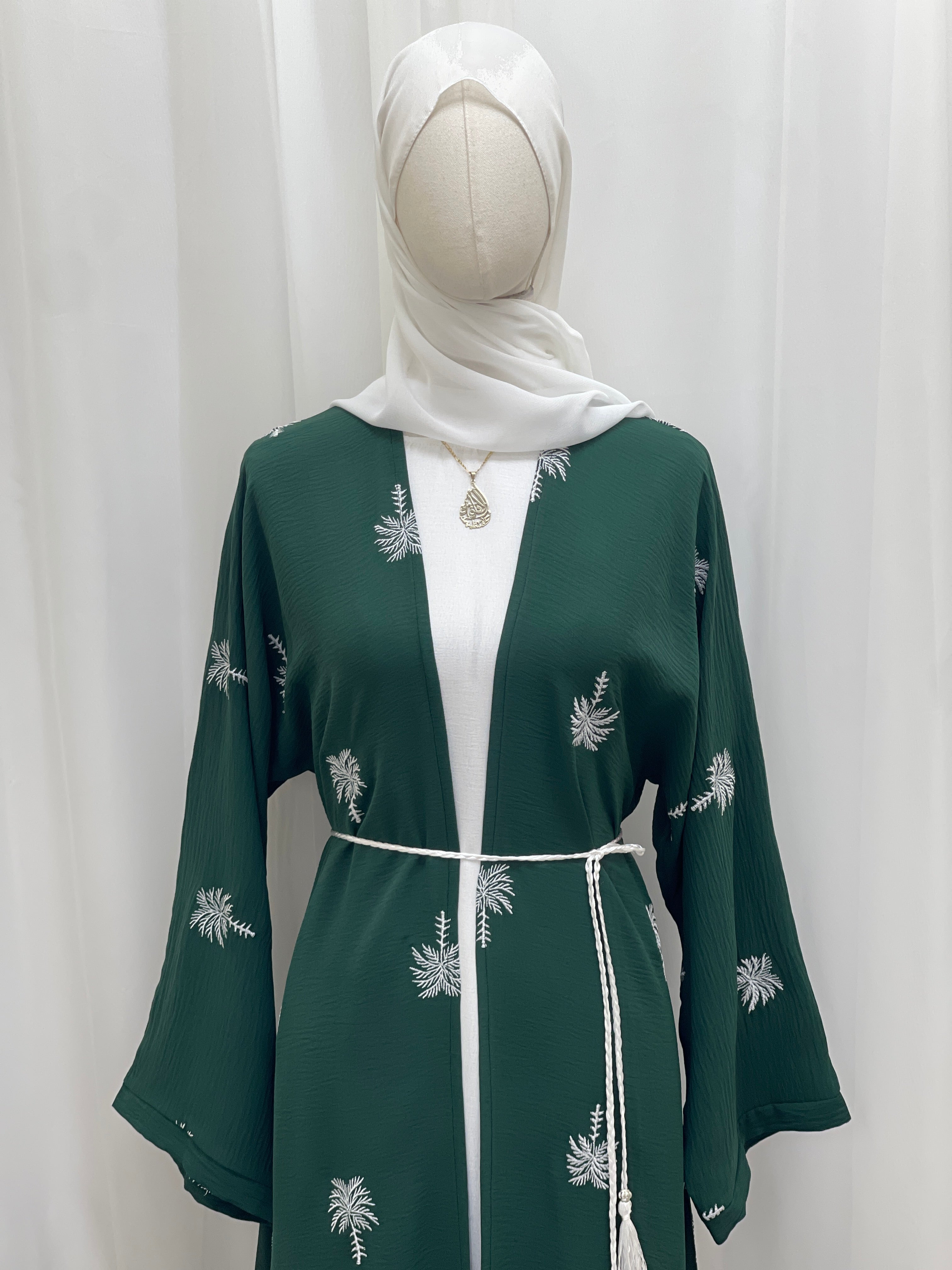 Palm Whisper 3-Piece Abaya Set