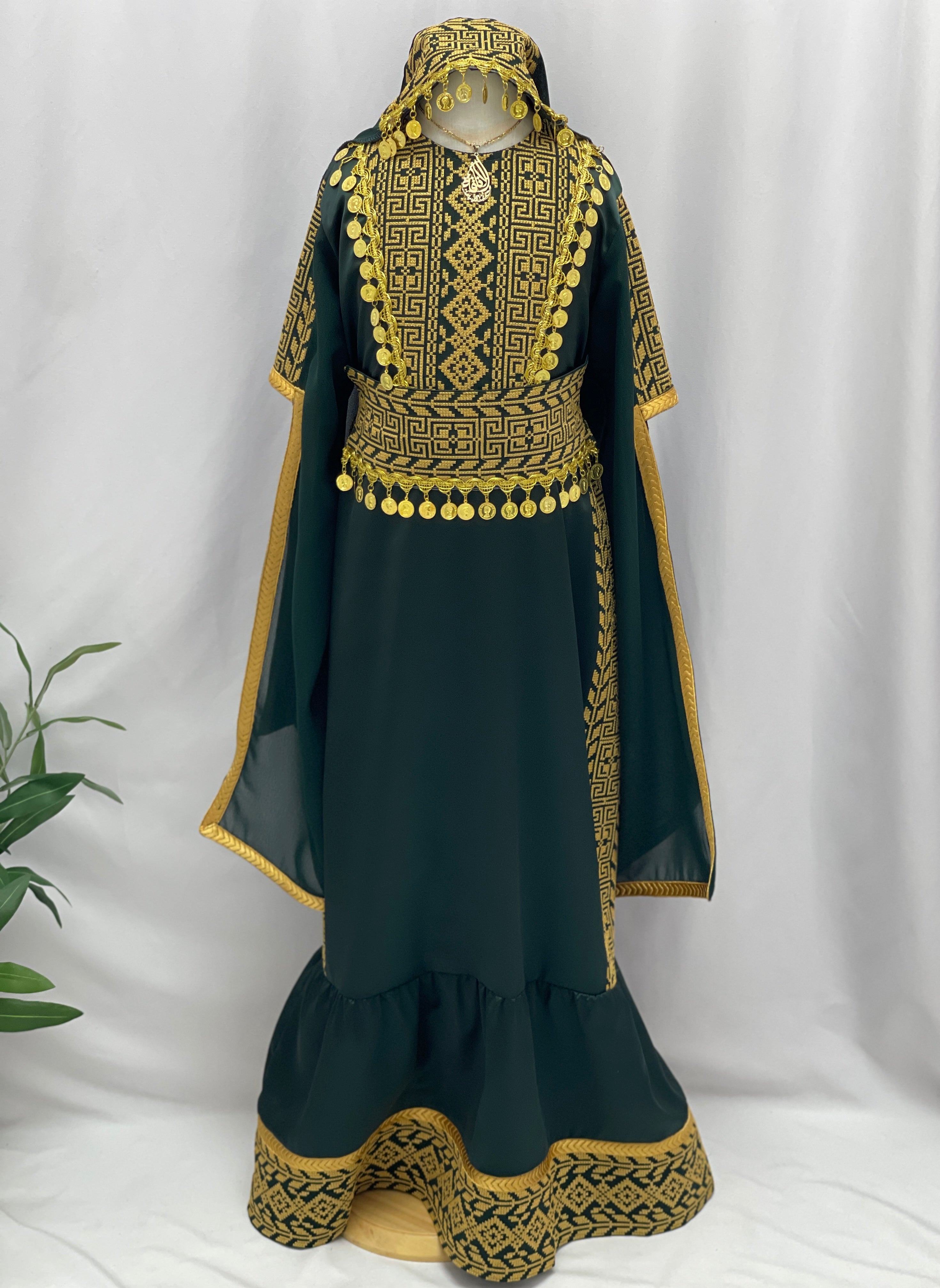 Heritage Coin Embroidered Girls Thobe Set