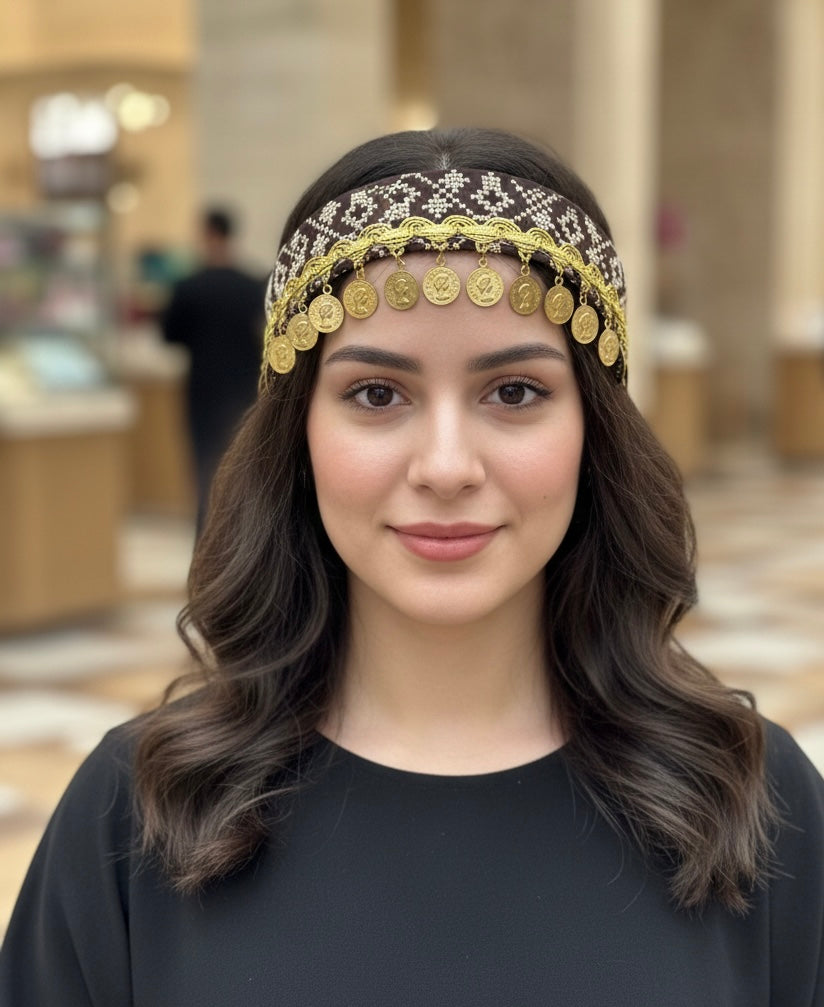 Golden Heritage Coin Headband