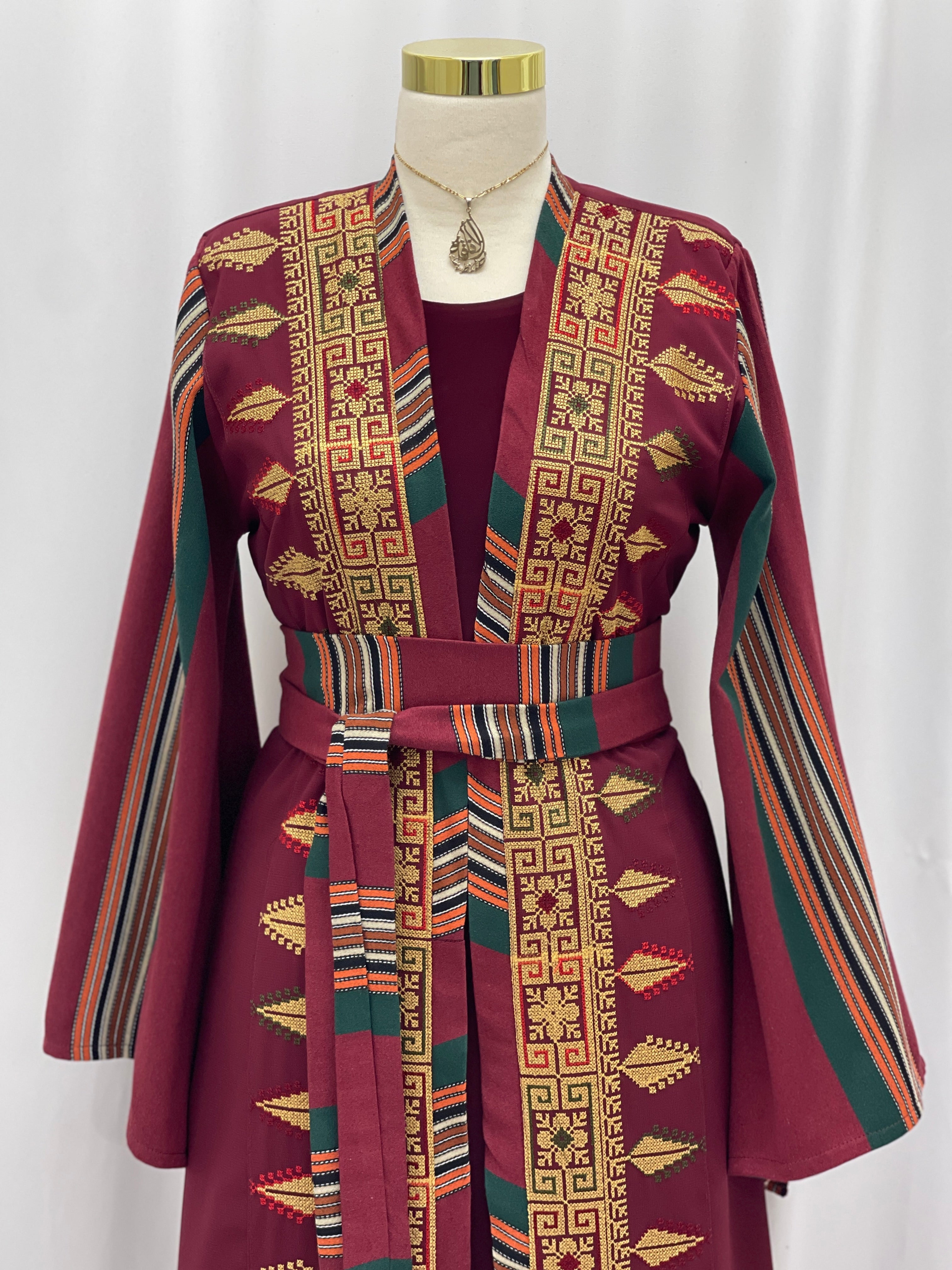 Majdal Heritage Embroidered Chiffon Piece - Cultural Grace