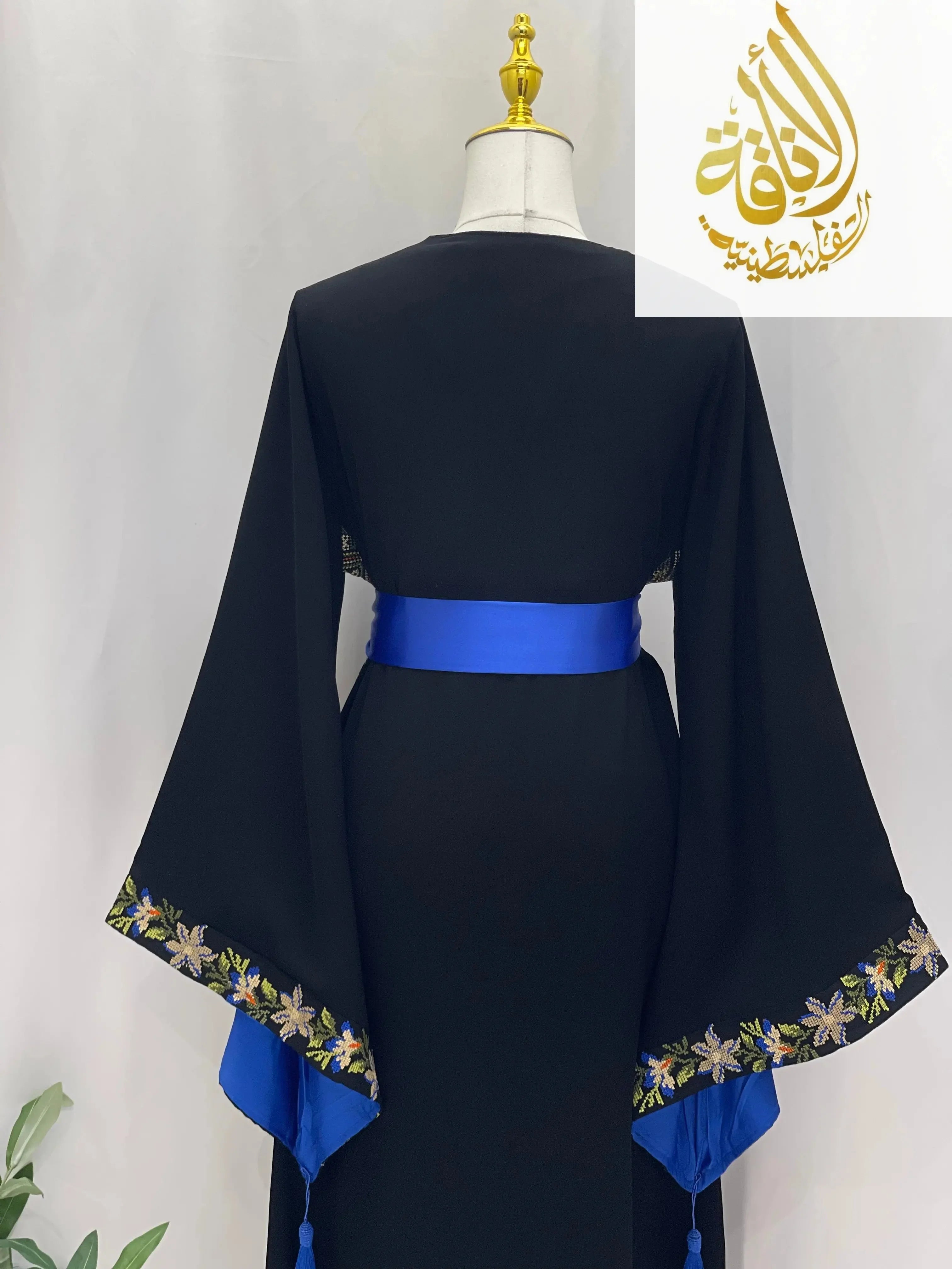 Flora Embroidered Thoub – Delicate Floral Elegance - Palestinian Elegance