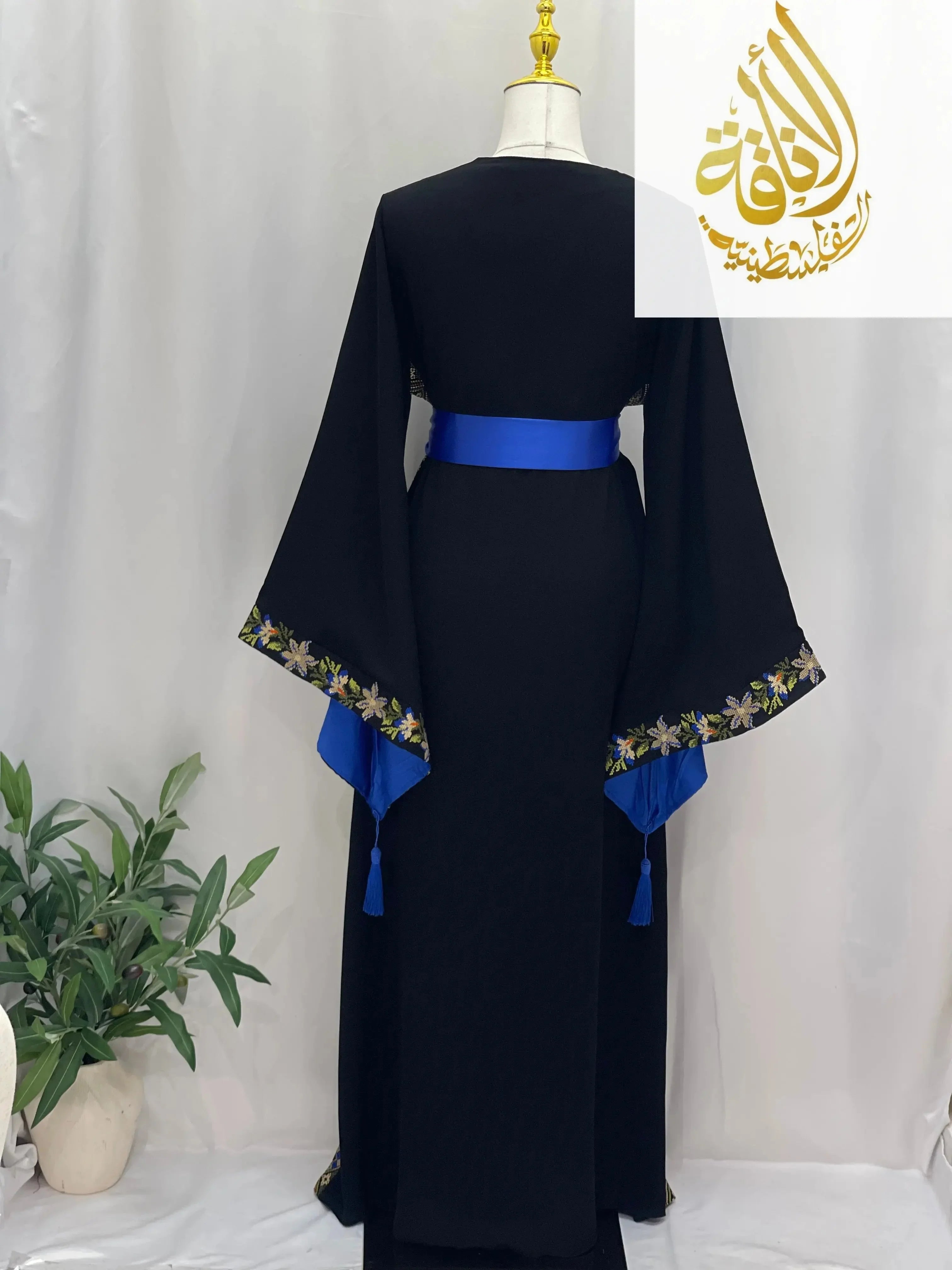 Flora Embroidered Thoub – Delicate Floral Elegance - Palestinian Elegance