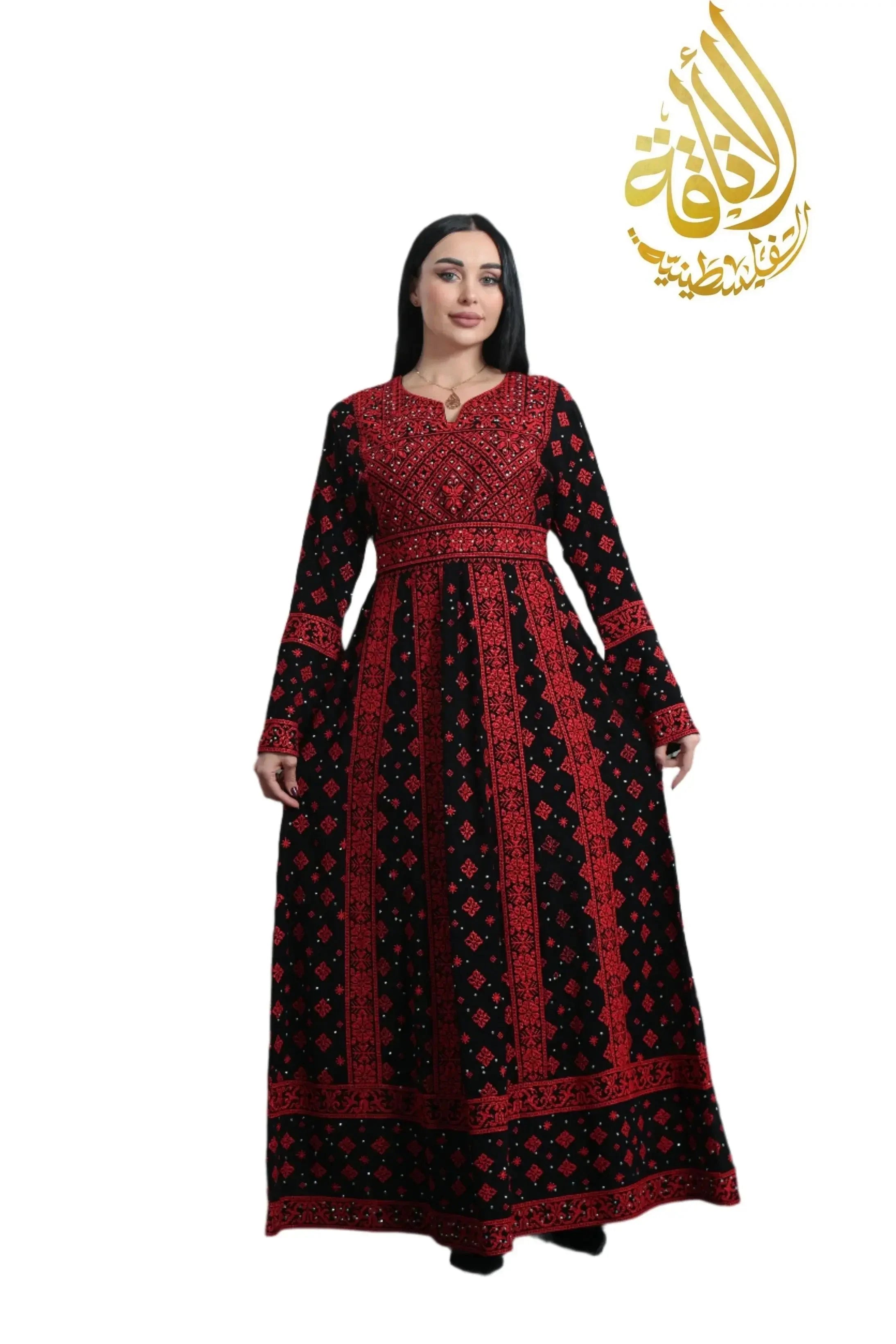 Full Embroidered Thoub | Traditional Elegance Meets Modern Style Palestinian Elegance