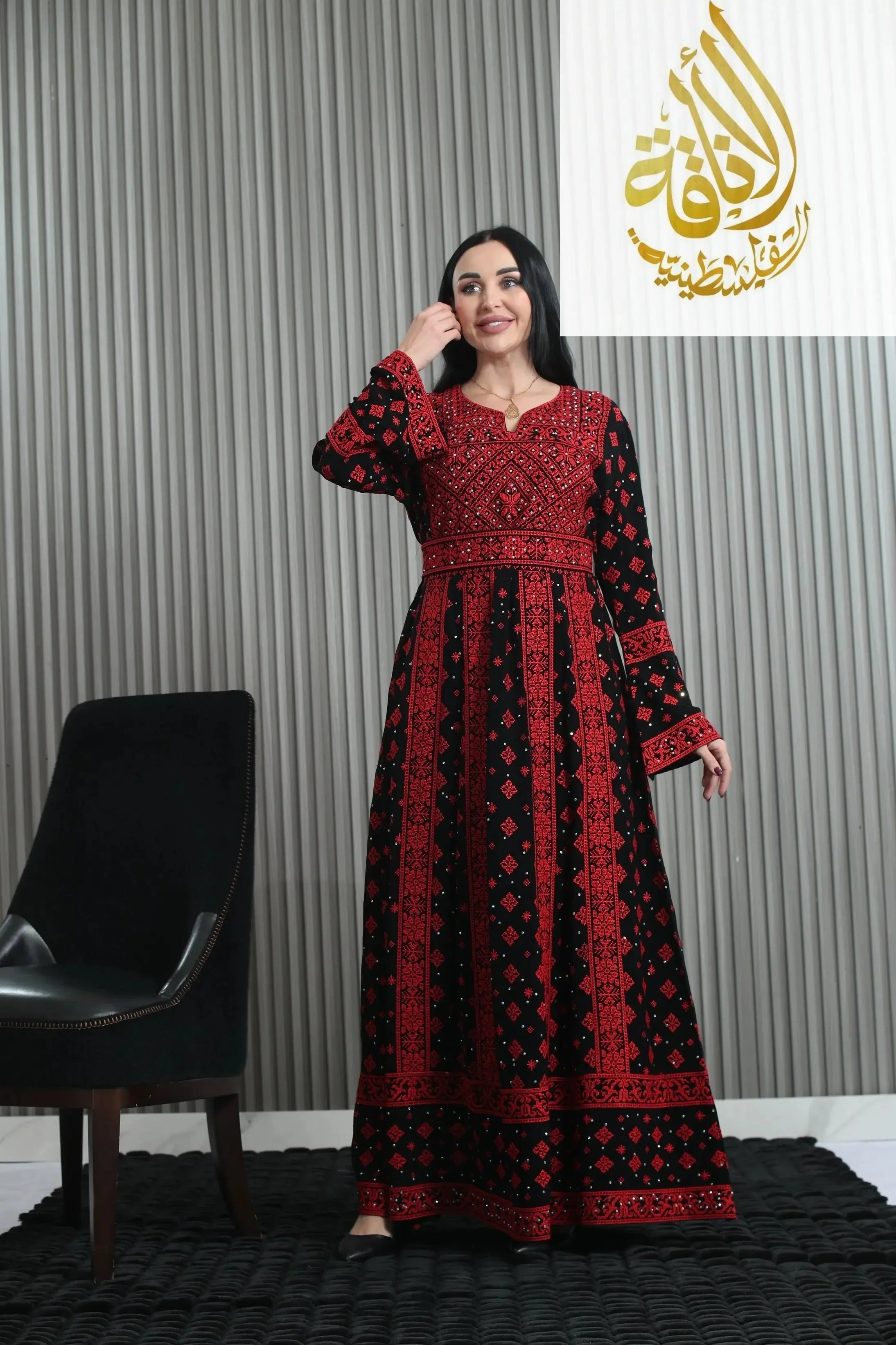 Full Embroidered Thoub | Traditional Elegance Meets Modern Style Palestinian Elegance