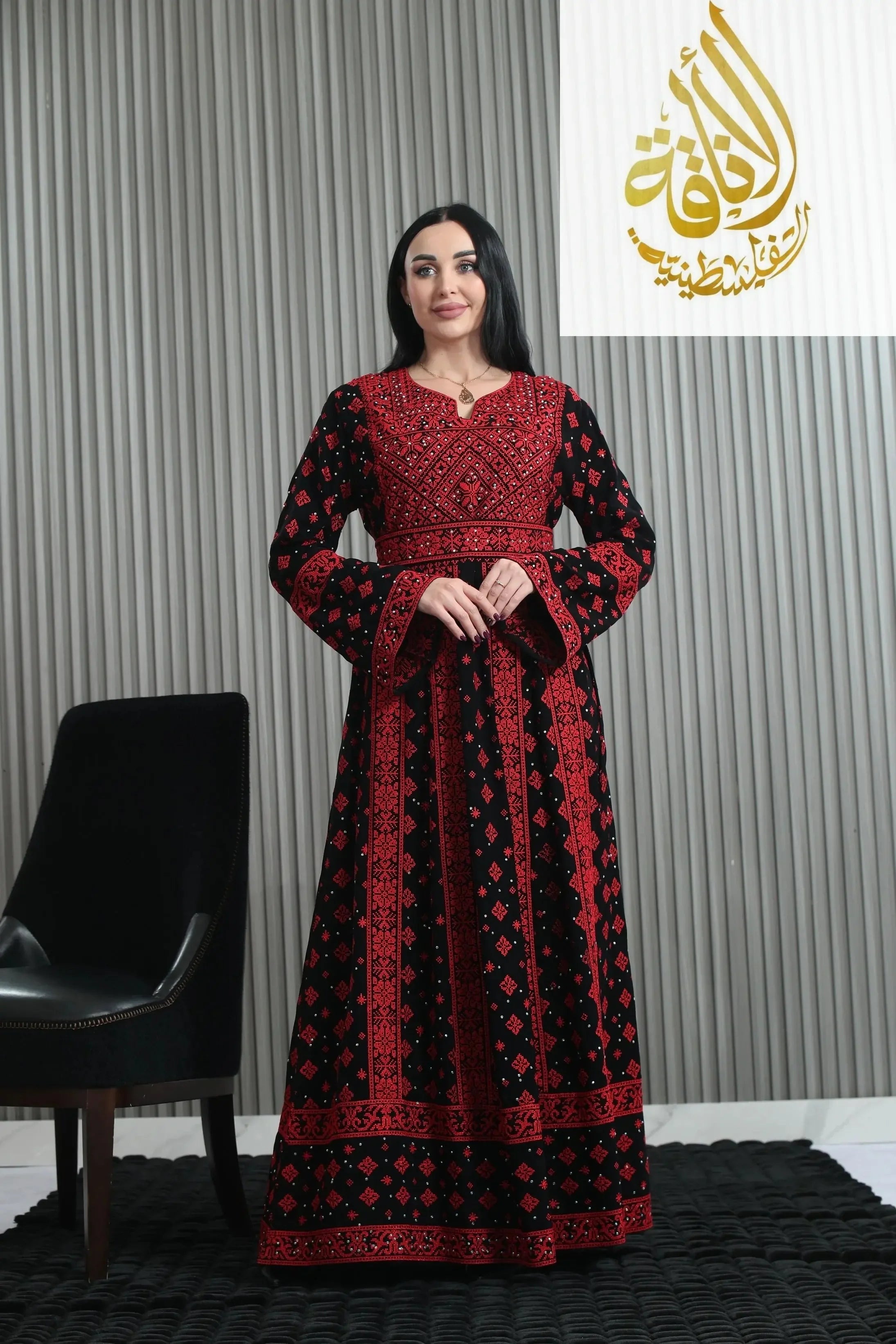Full Embroidered Thoub | Traditional Elegance Meets Modern Style Palestinian Elegance