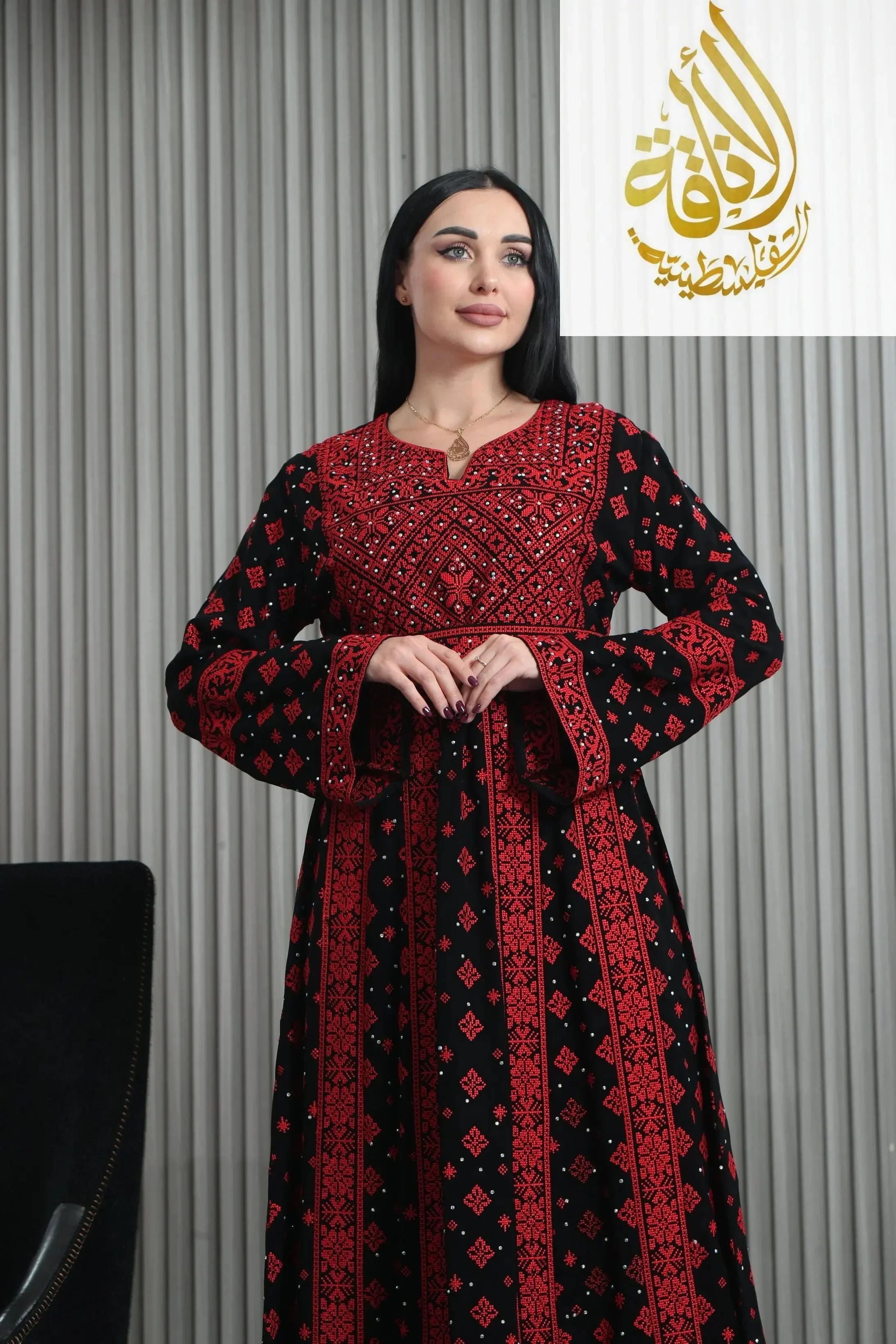 Full Embroidered Thoub | Traditional Elegance Meets Modern Style Palestinian Elegance