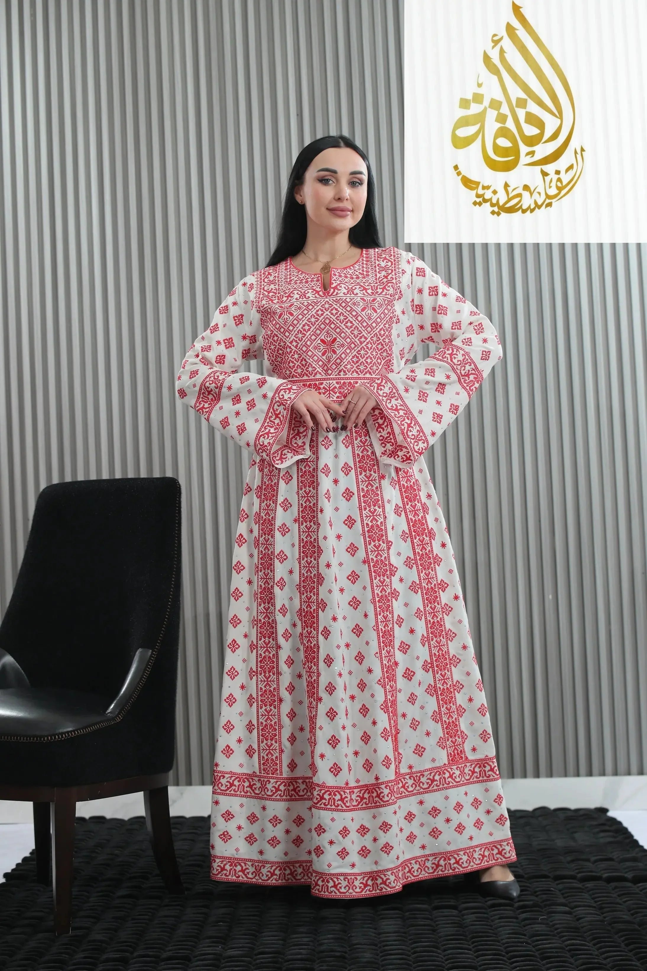 Full Embroidered Thoub | Traditional Elegance Meets Modern Style Palestinian Elegance