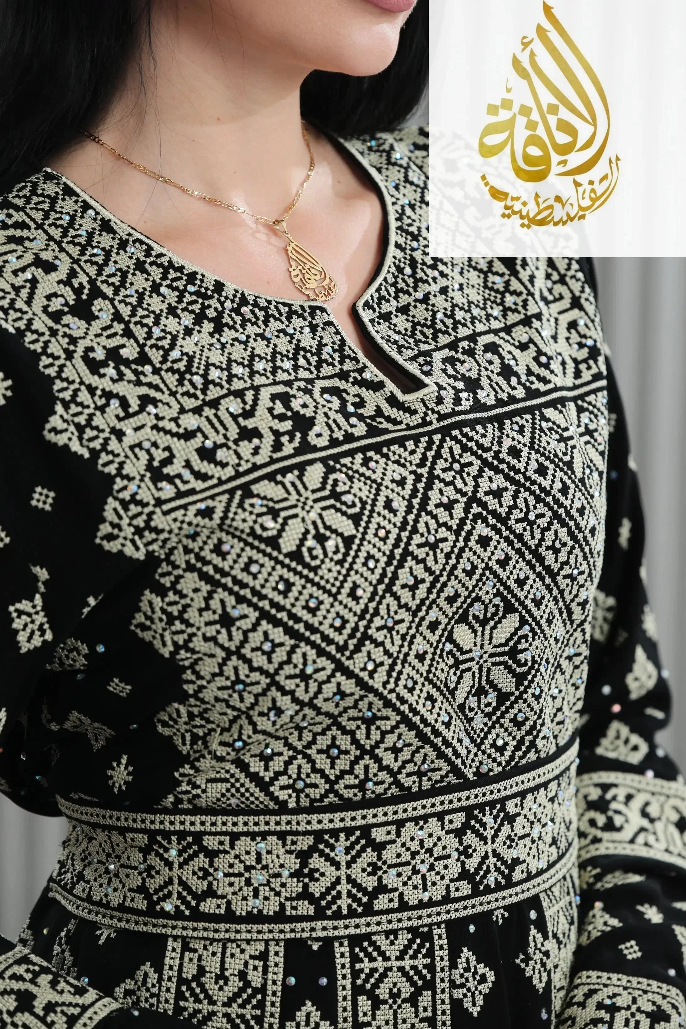 Full Embroidered Thoub | Traditional Elegance Meets Modern Style Palestinian Elegance