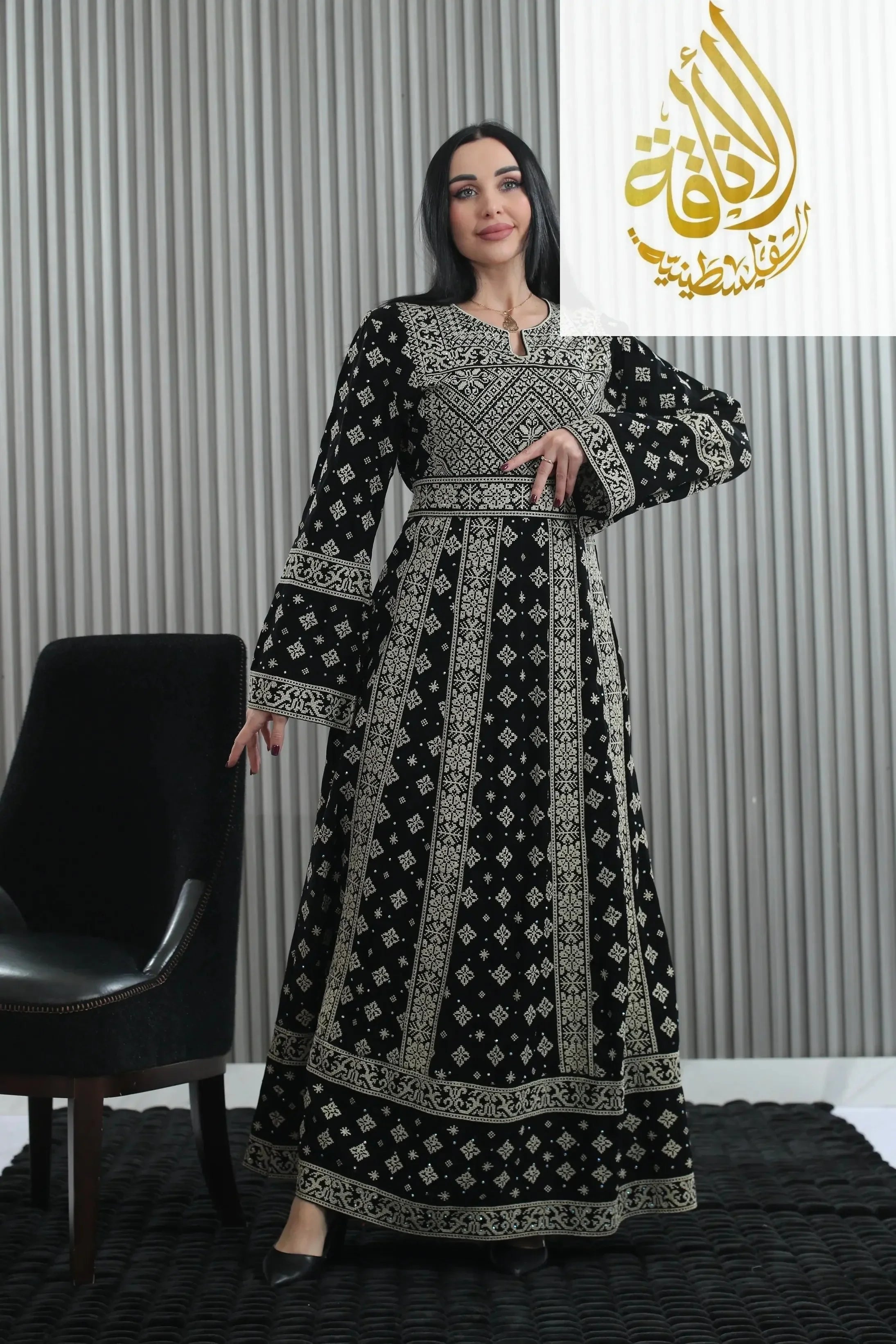 Full Embroidered Thoub | Traditional Elegance Meets Modern Style Palestinian Elegance