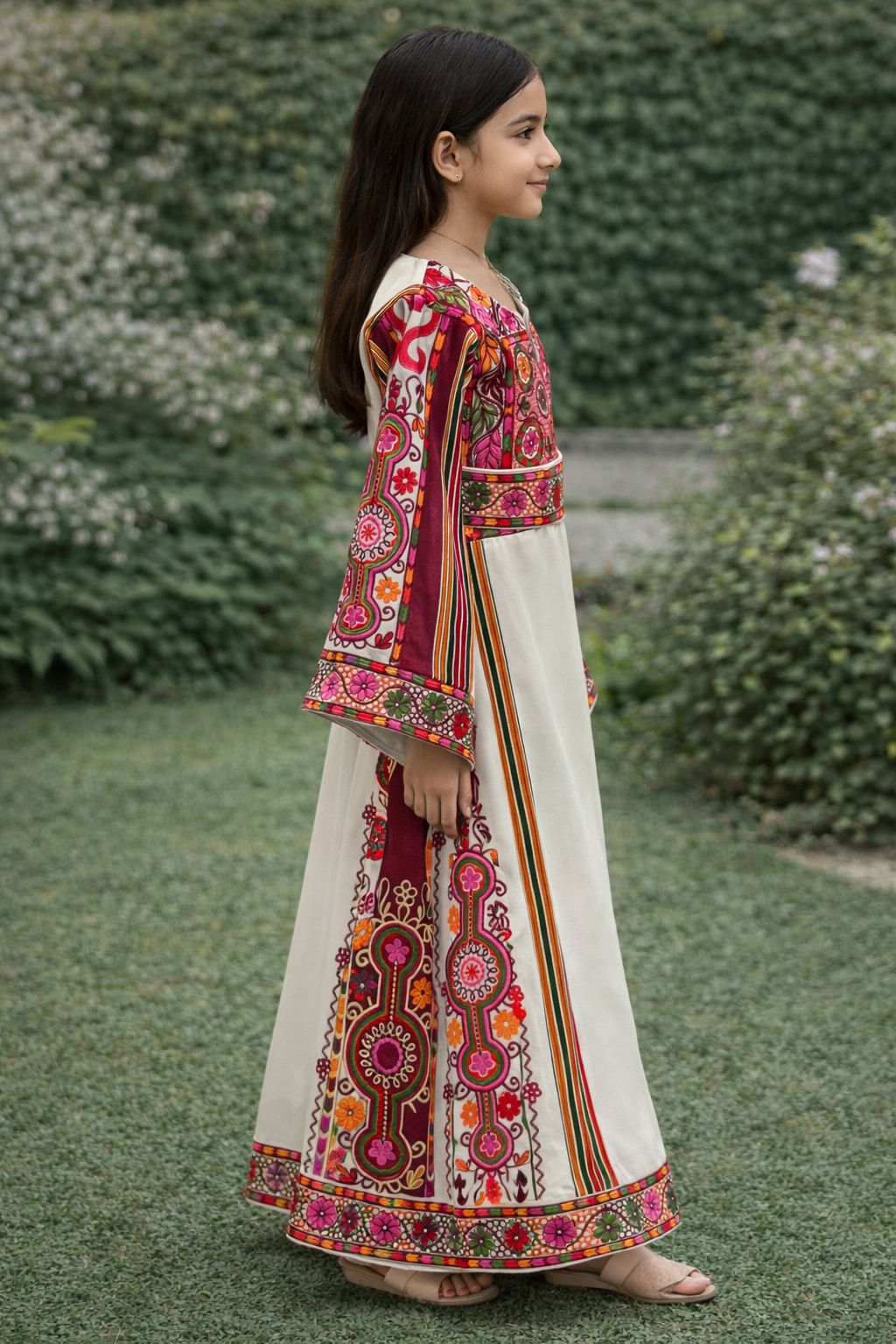 Lujain Girls Majdalawi Embroidered Thoub