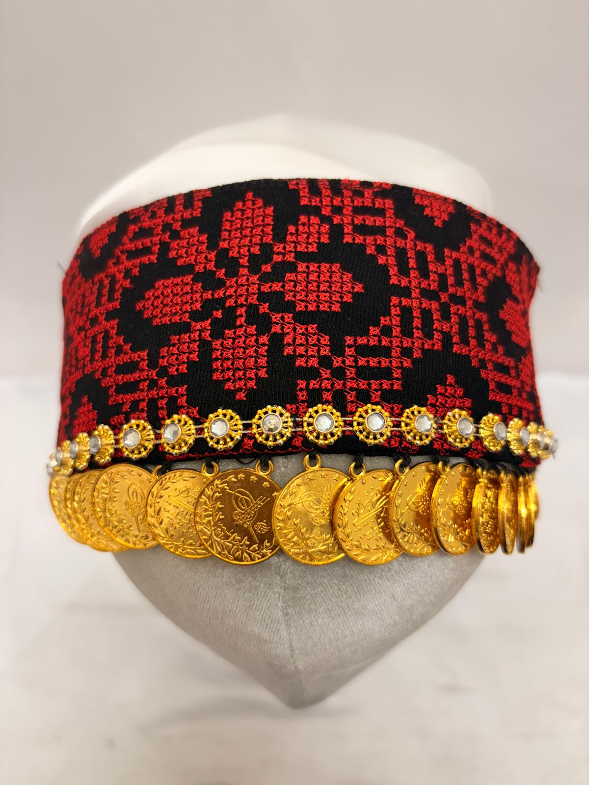Girls Tatreez Head Lerat with Beads: Cultural Elegance and Style Palestinian Elegance
