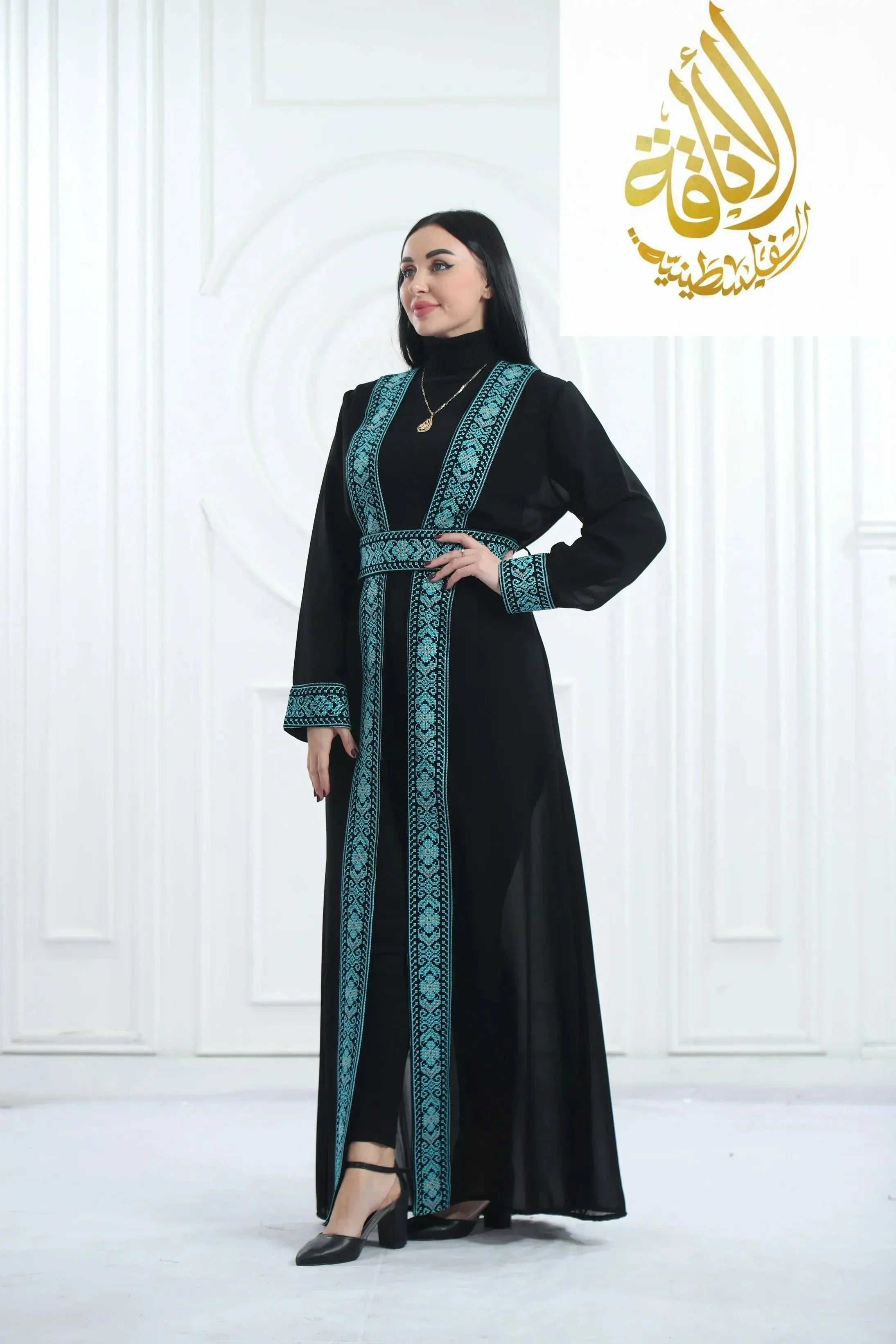 Hala Embroidered Bisht: Luxurious Elegance & Intricate Craftsmanship Palestinian Elegance