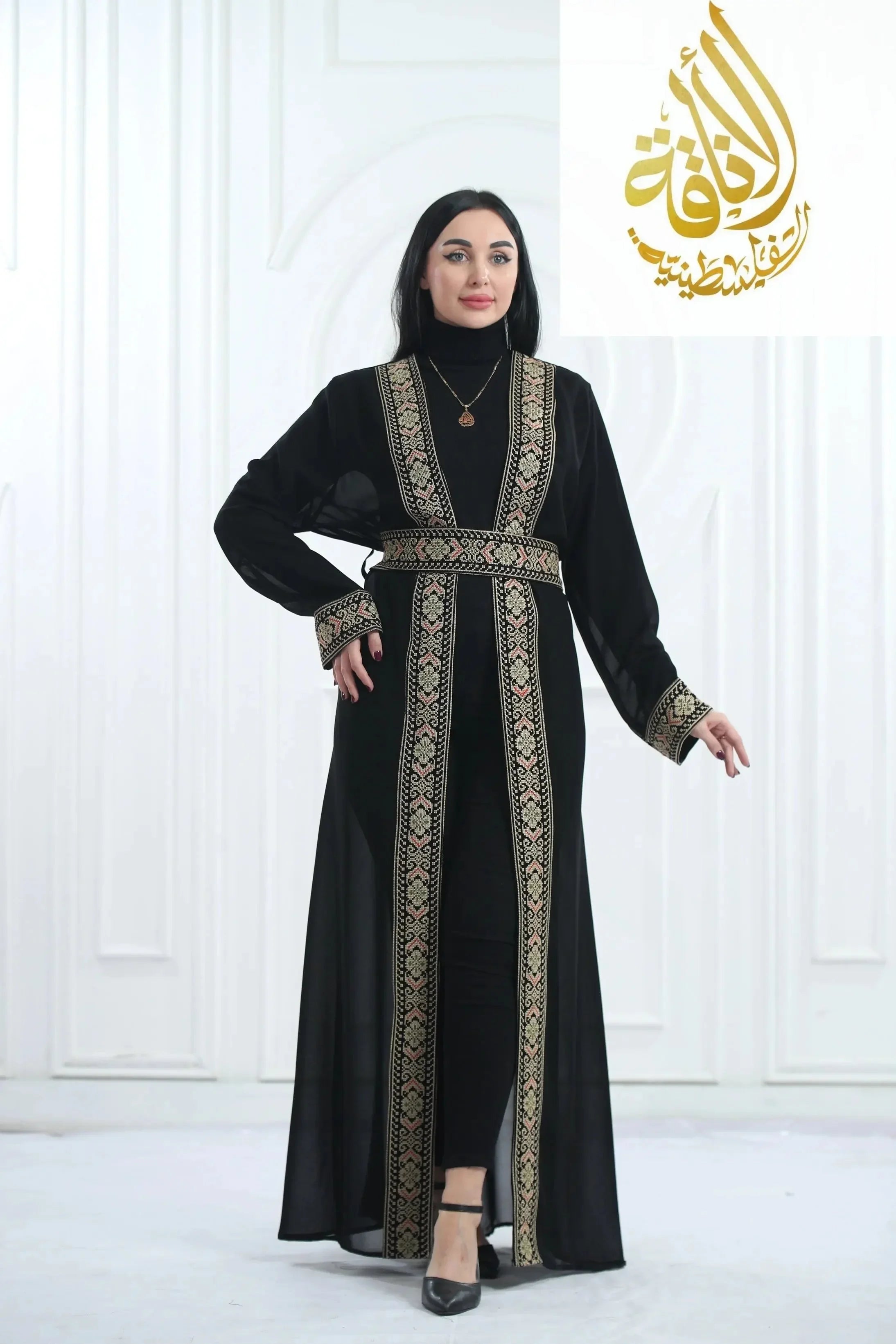 Hala Embroidered Bisht: Luxurious Elegance & Intricate Craftsmanship Palestinian Elegance