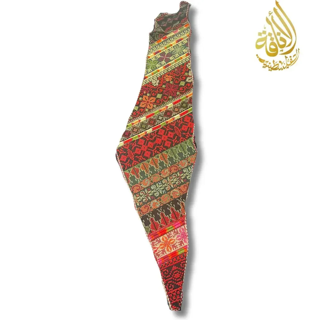 Handcrafted Tatreez Embroidered Home Decor - Palestine Country Shape Palestinian Elegance