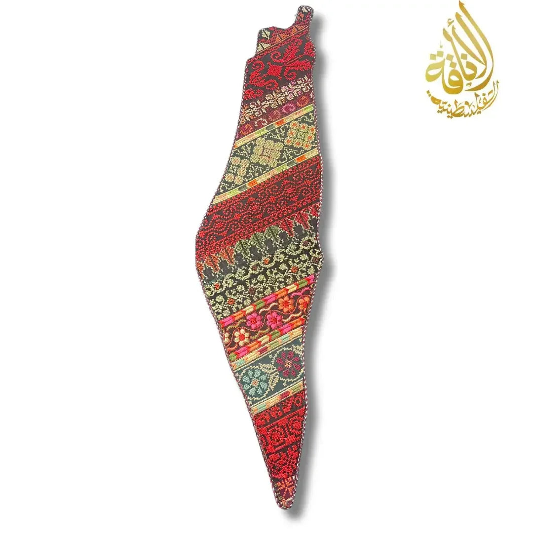 Handcrafted Tatreez Embroidered Home Decor - Palestine Country Shape Palestinian Elegance