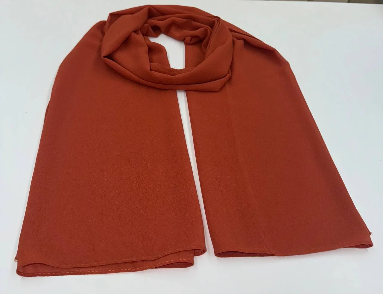 High Quality Chiffon Hijab in Rust Color Perfect for Everyday Wear and Special Occasions