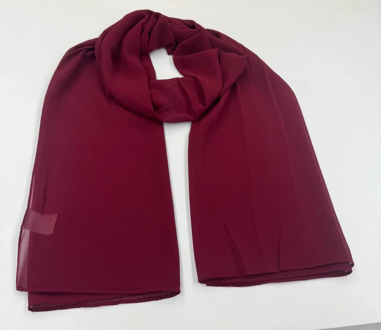 Burgundy High Quality Chiffon Hijab for elegant and versatile styling options