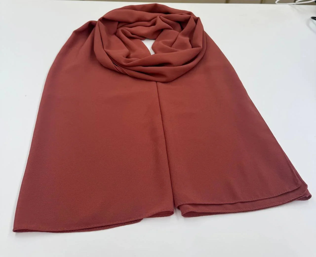 High Quality Chiffon Hijab in Rustic Red, soft and lightweight for everyday wear