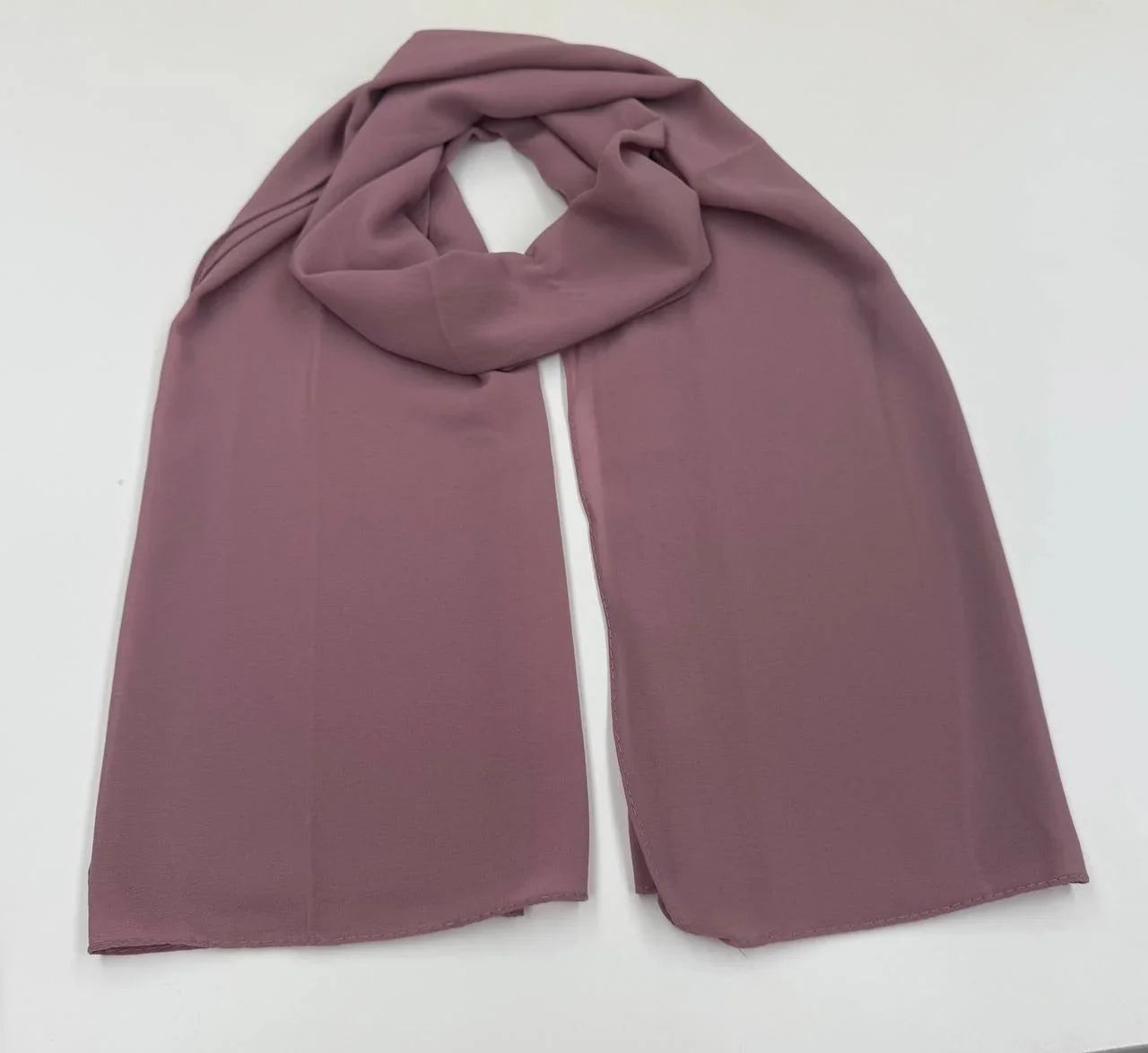 Palestinian Elegance High Quality Chiffon Hijab in soft mauve color for elegant styling