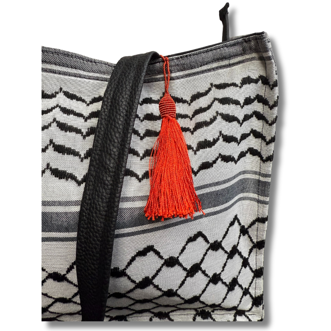 High-Quality Kuffiyeh Design Tote/Shoulder Bag |  30 CM Length Palestinian Elegance