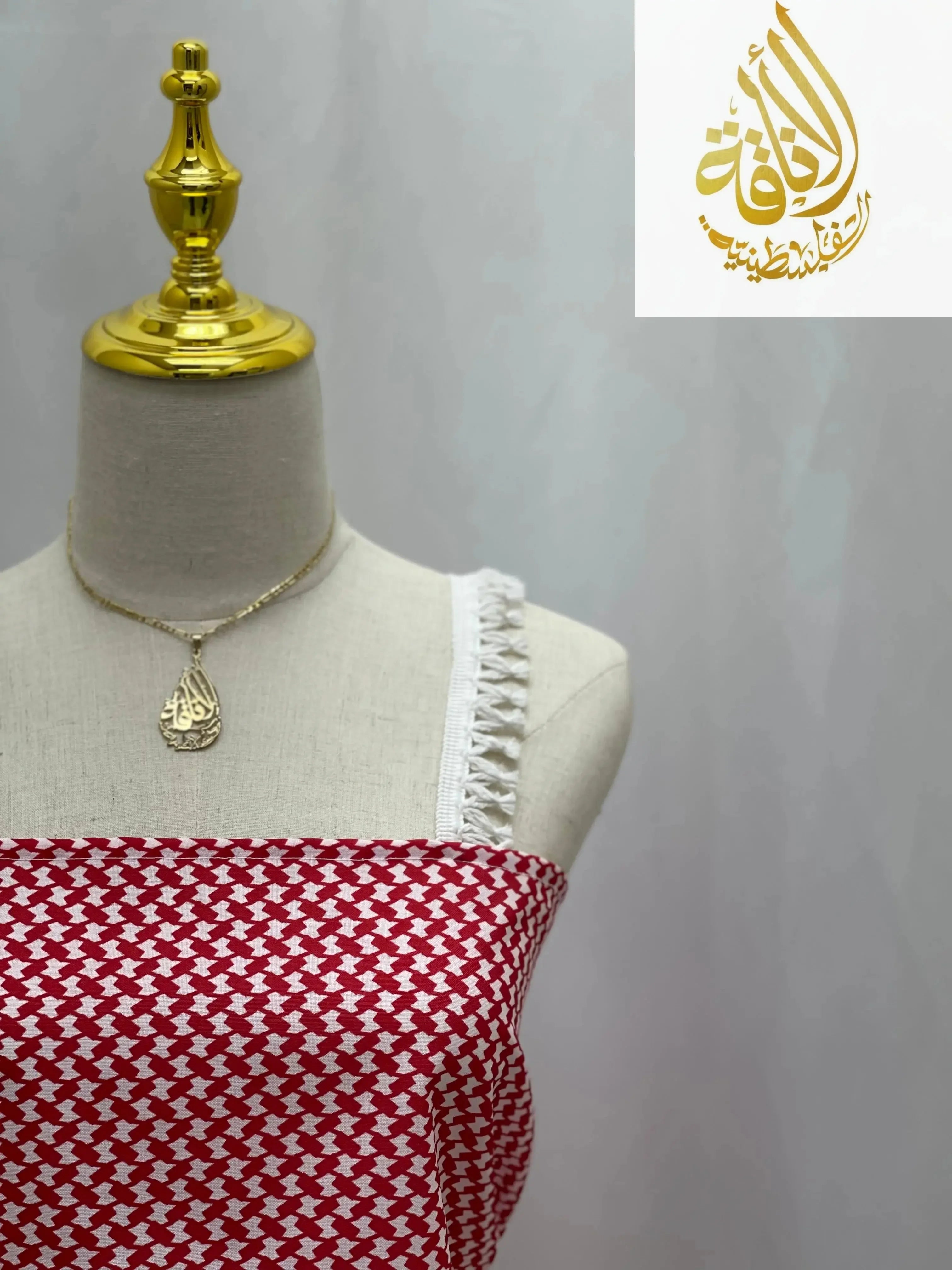 High-Quality Red Kuffiyeh Smagh Cropped Top: Bold Tradition Meets Modern Style Palestinian Elegance