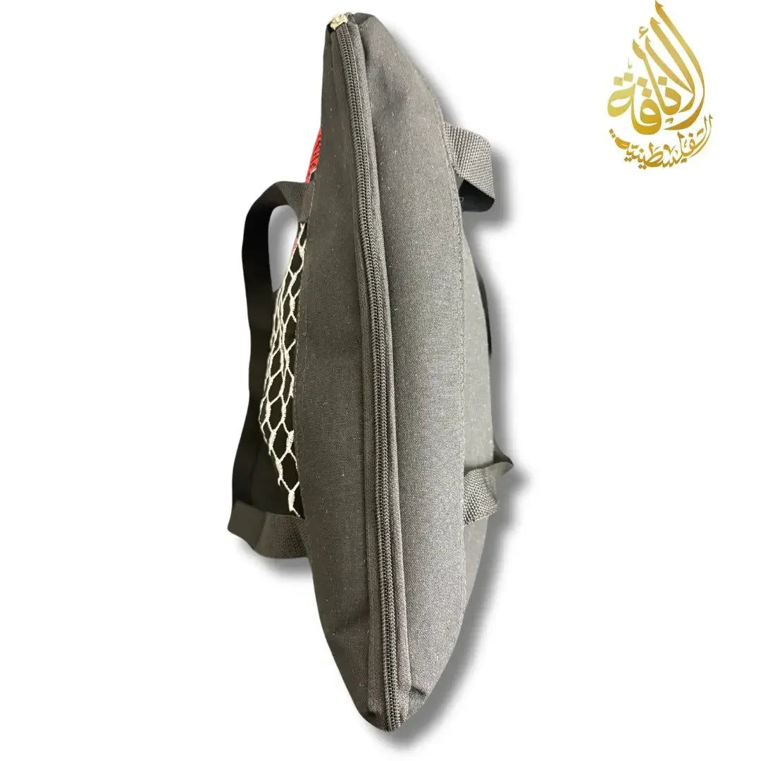 High-Quality Red Tatreez and Kuffiyeh Design Tote Bag | 40 cm Length Palestinian Elegance