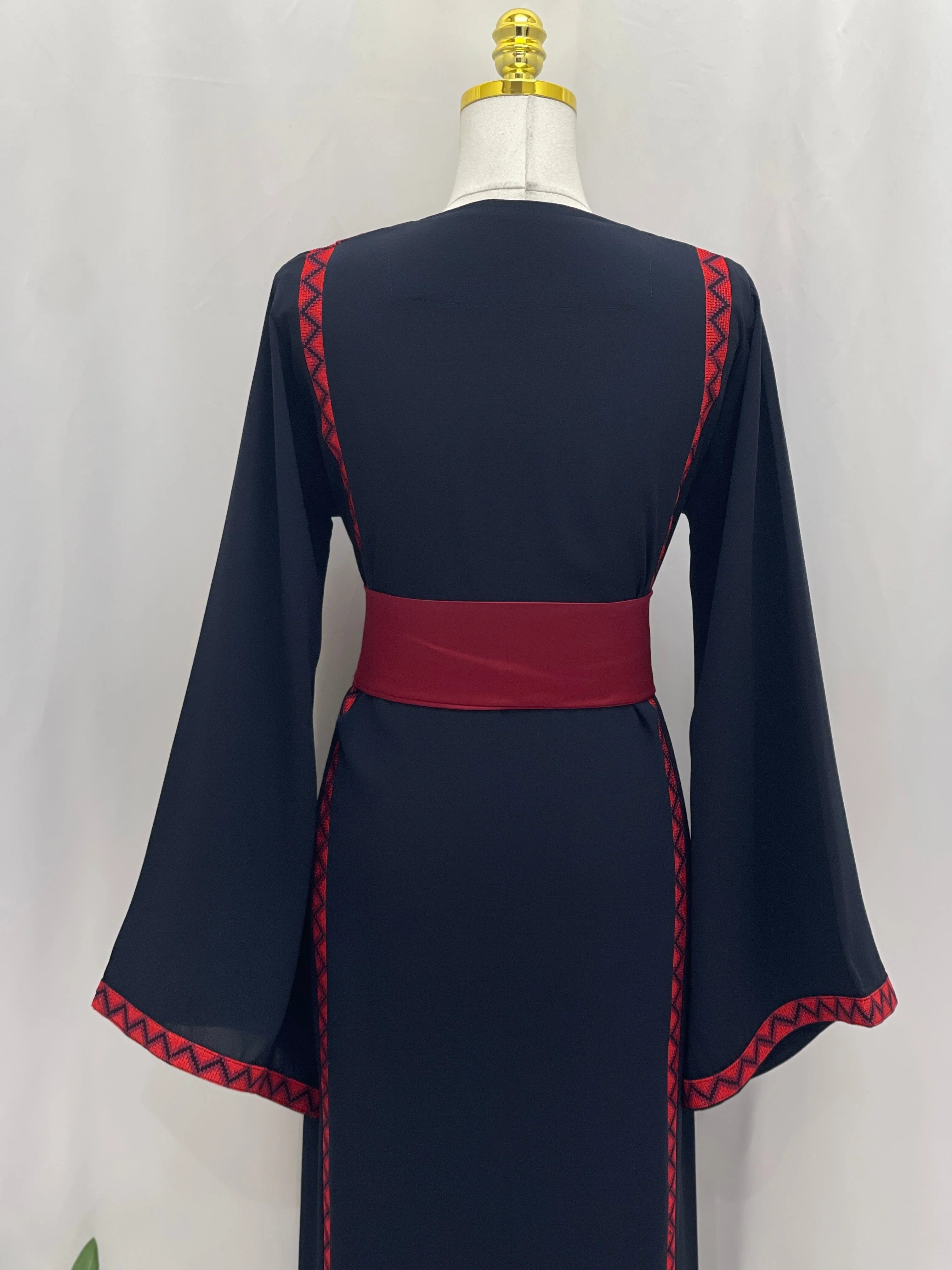 Huda Simply Embroidered Thoub: Blends Traditional Charm With Modern Style - Palestinian Elegance