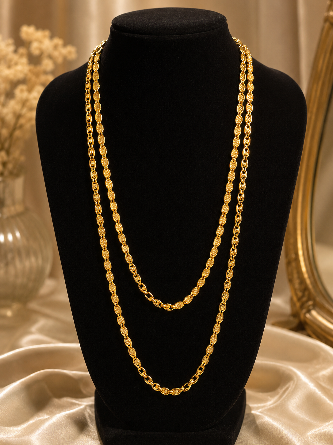 Halabi 2-Meter Gold-Plated Chain (Coin Pattern)