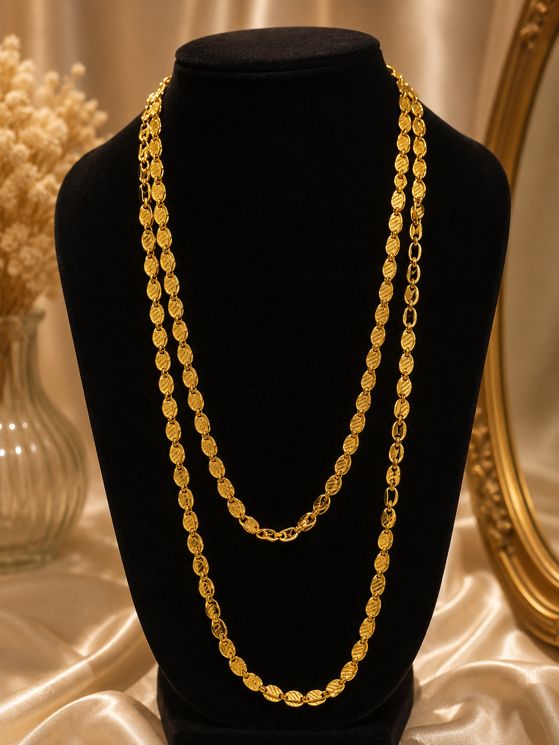 Halabi 2-Meter Gold-Plated Chain (Coin Pattern)
