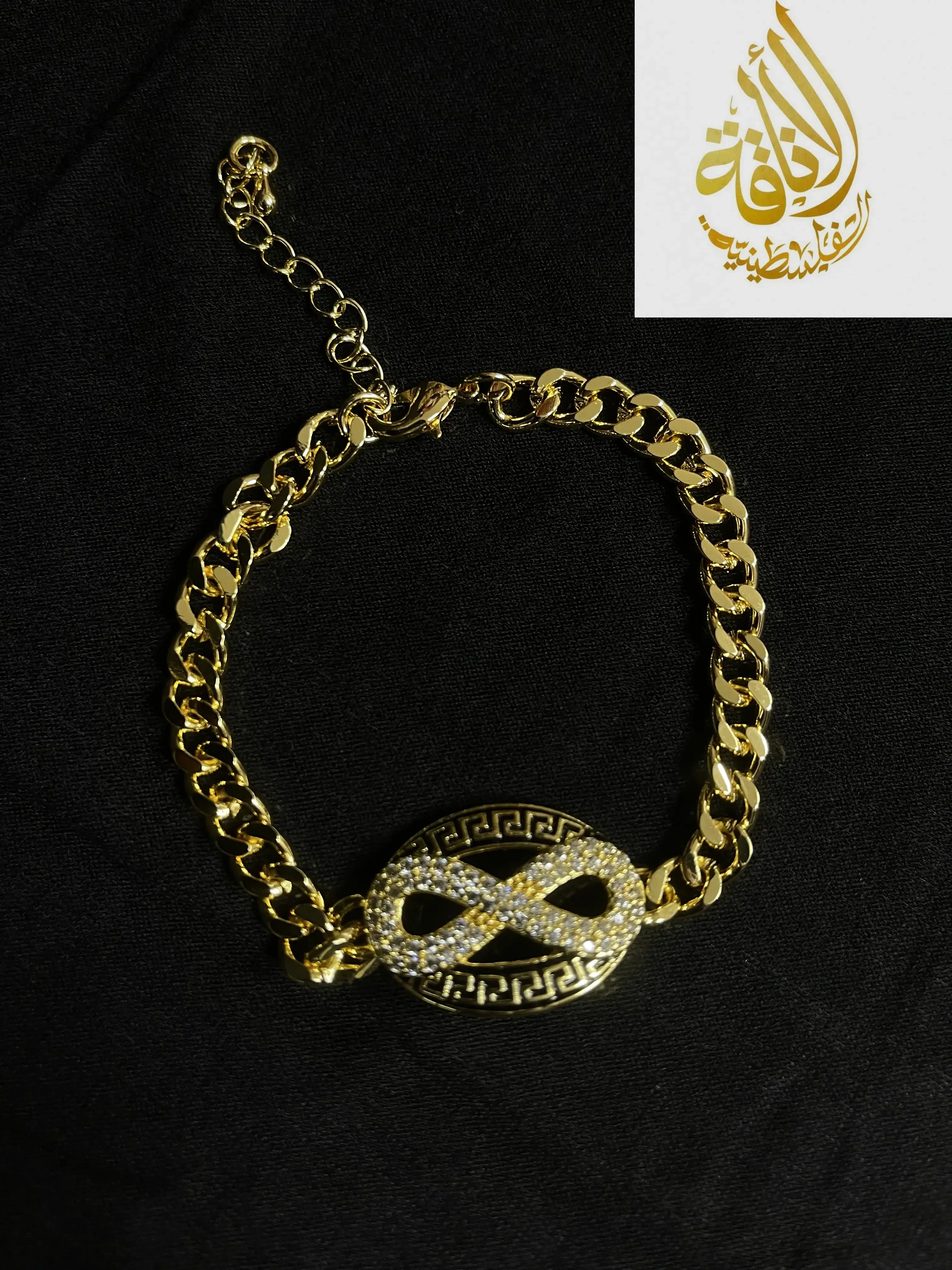 Imitated Gold Bracelet with Infiniti Symbol Elegant and Timeless Design