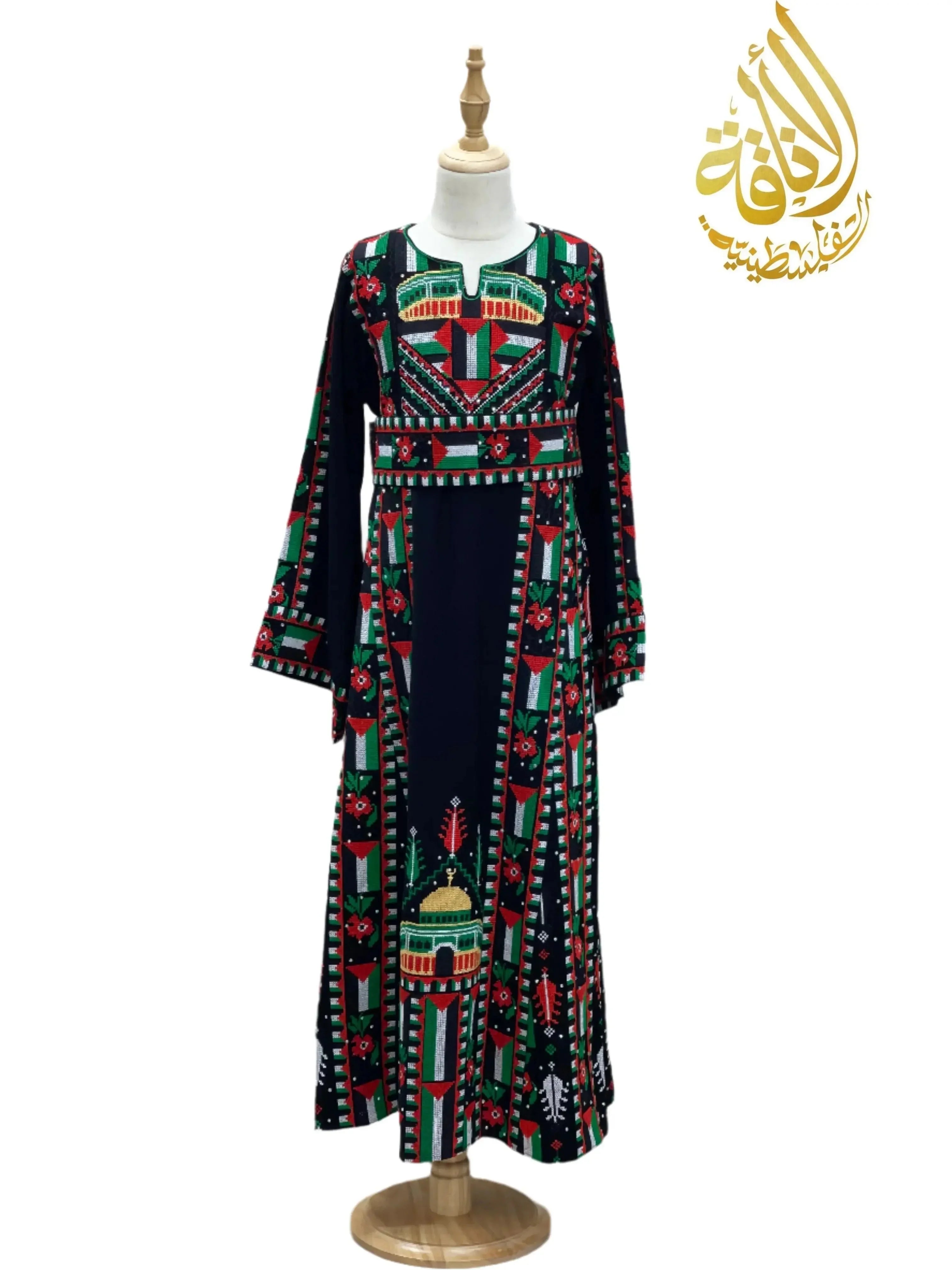 Kids Palestinian & Proud Embroidered Thoub - Celebrate Heritage with Style Palestinian Elegance