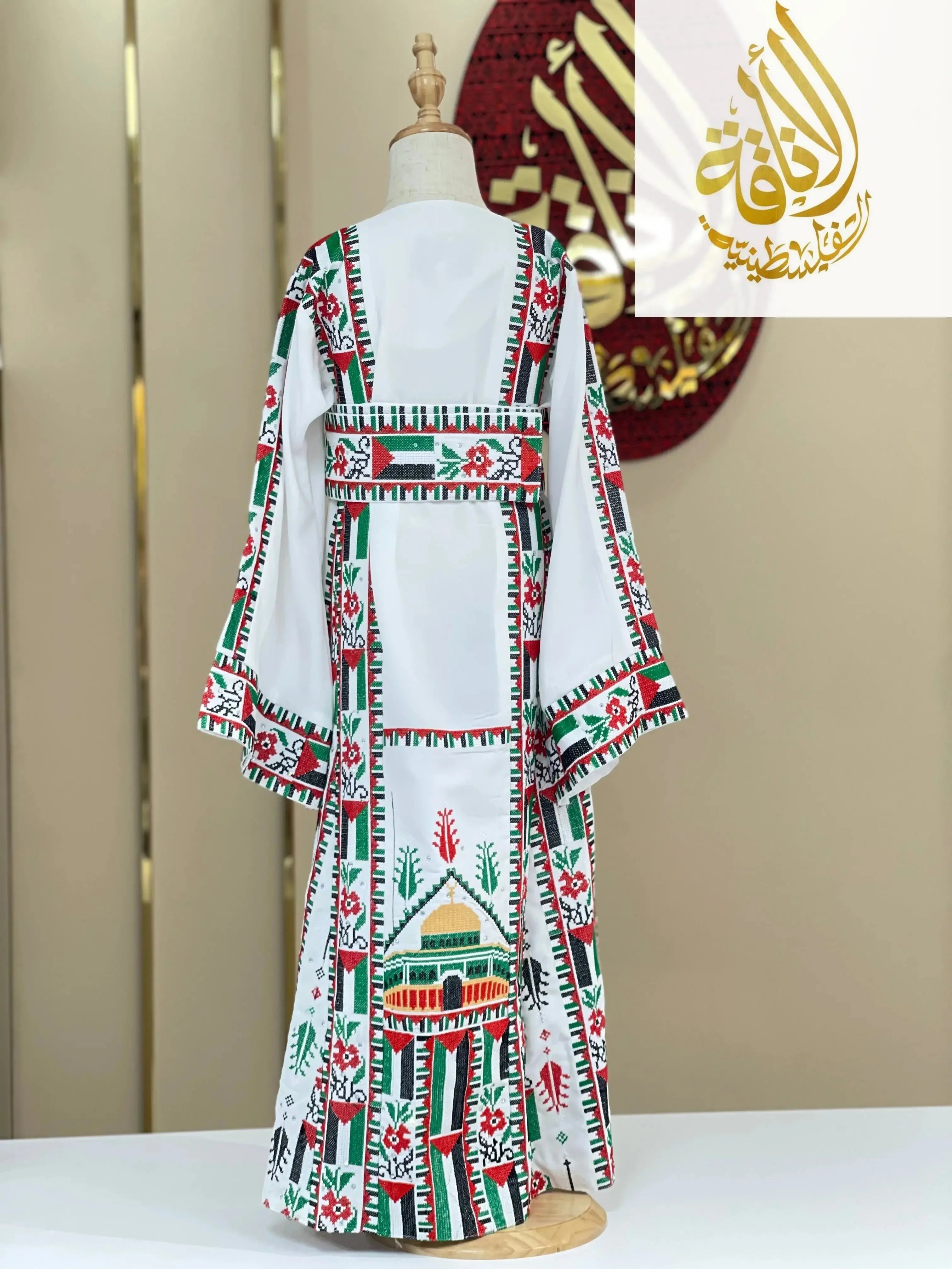 Kids Palestinian & Proud Embroidered Thoub - Celebrate Heritage with Style Palestinian Elegance