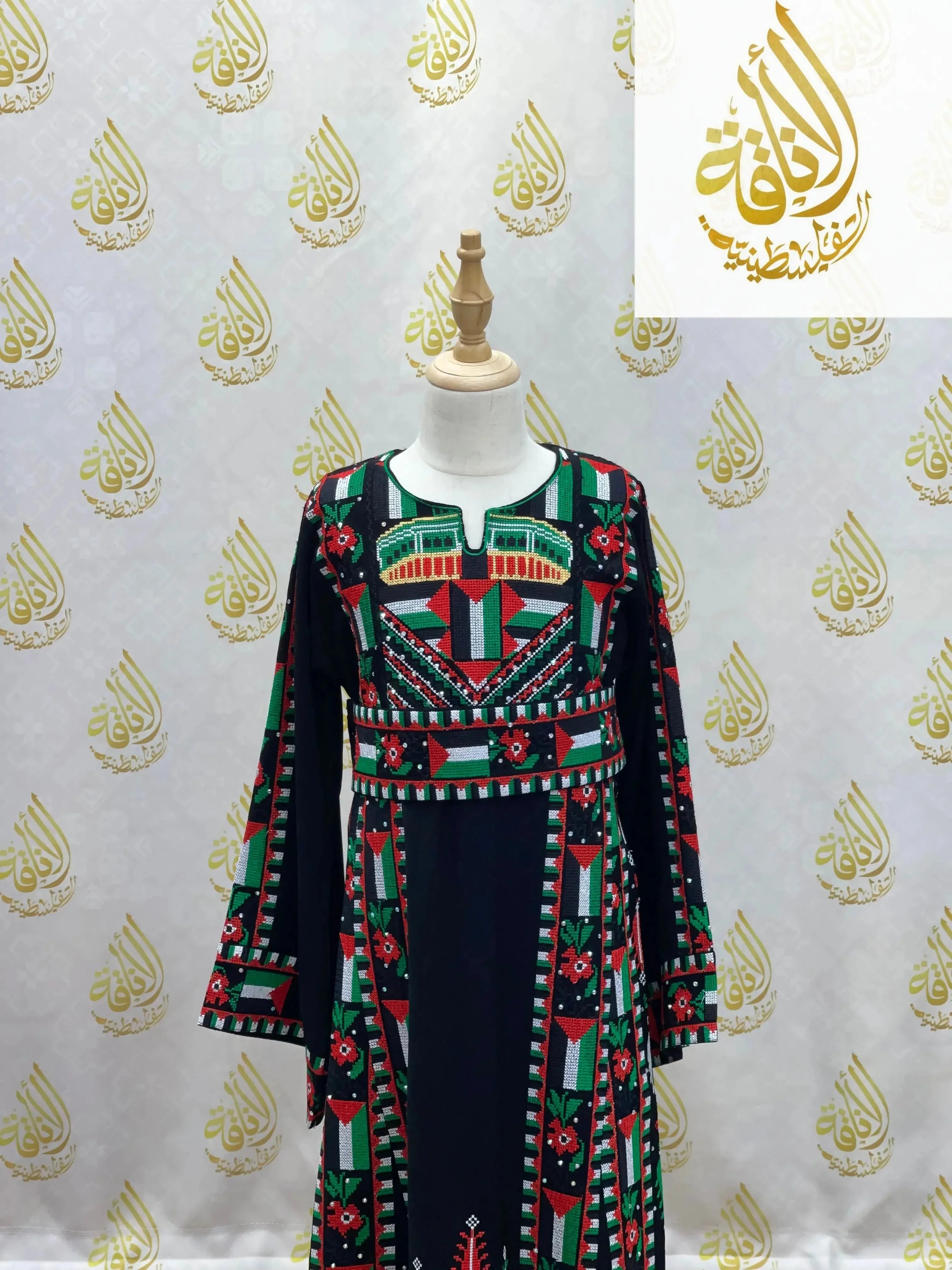 Kids Palestinian & Proud Embroidered Thoub - Celebrate Heritage with Style Palestinian Elegance