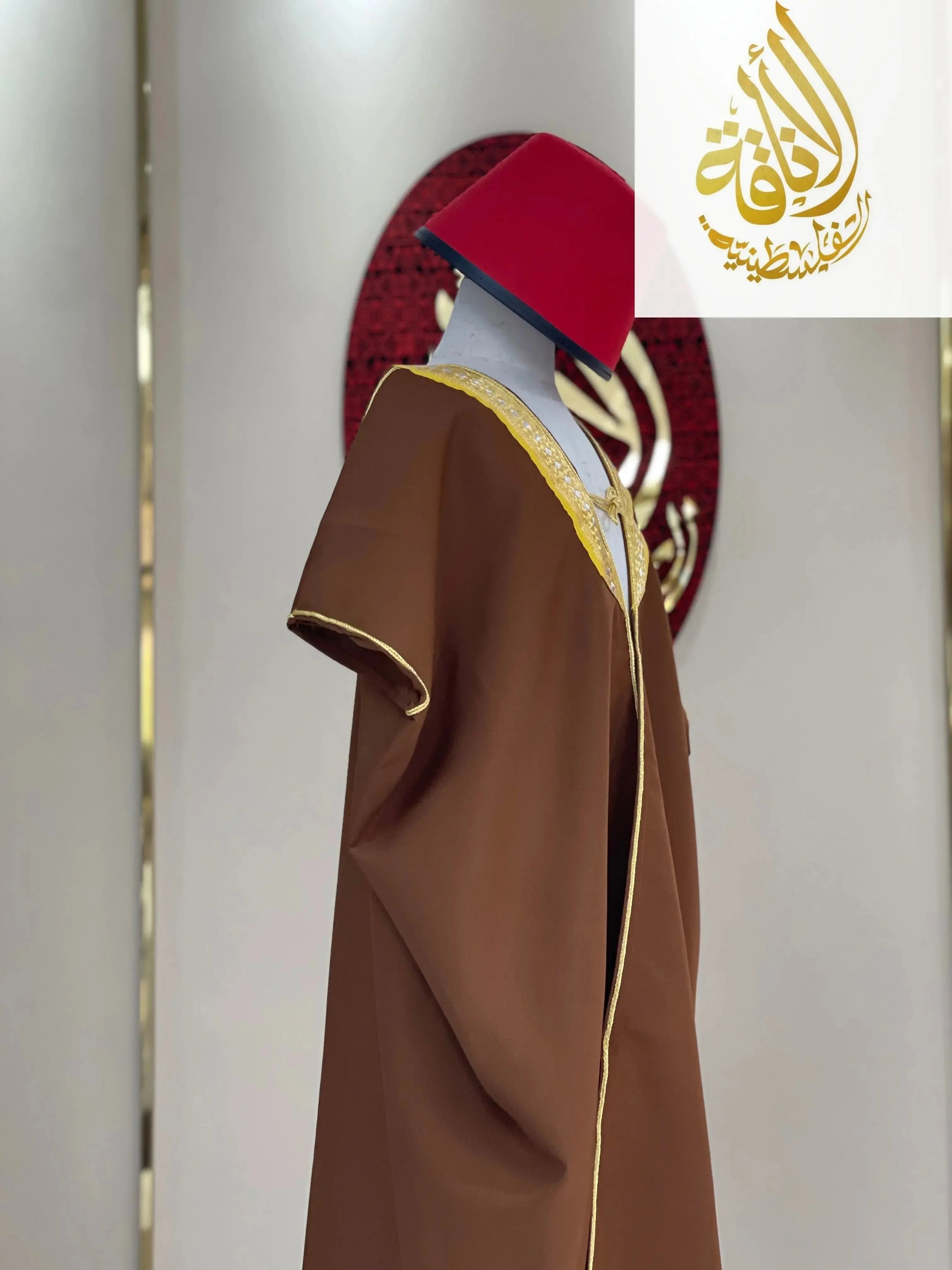 Kids' High-Quality Abaya Bisht - 100% Cotton, Comfortable Free Size Palestinian Elegance