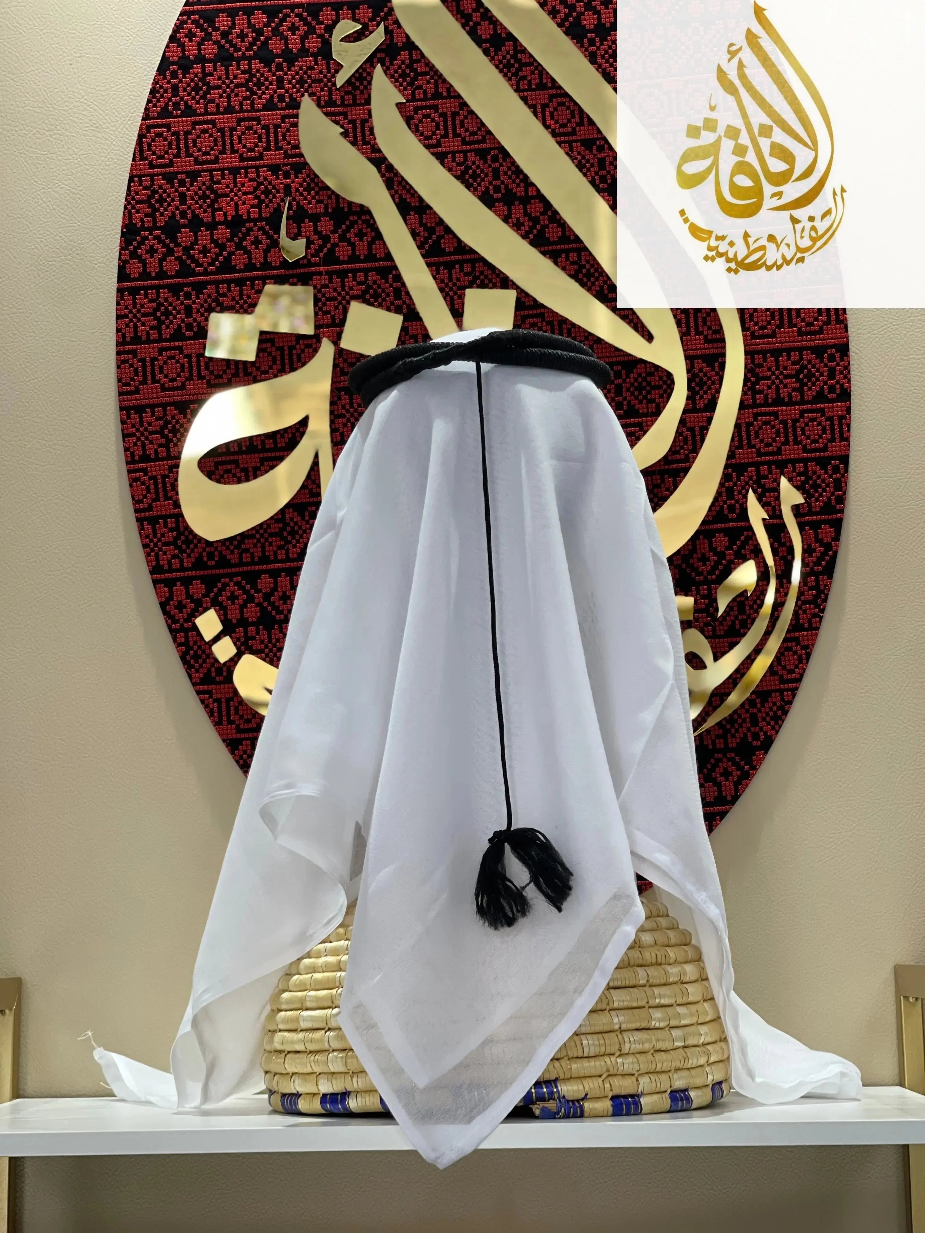 Kids' White Scarf for Under Agal - Perfect for Traditional Attire Palestinian Elegance