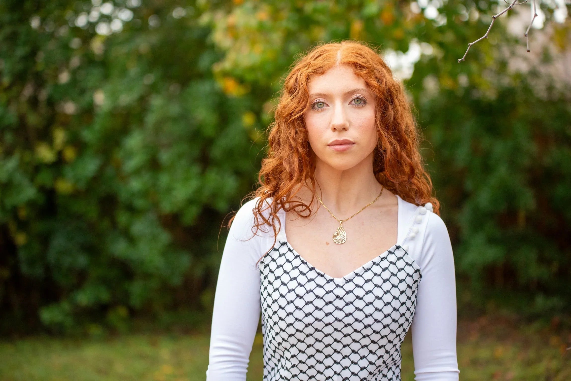 Kuffia Embroidered Crop Top Palestinian Elegance