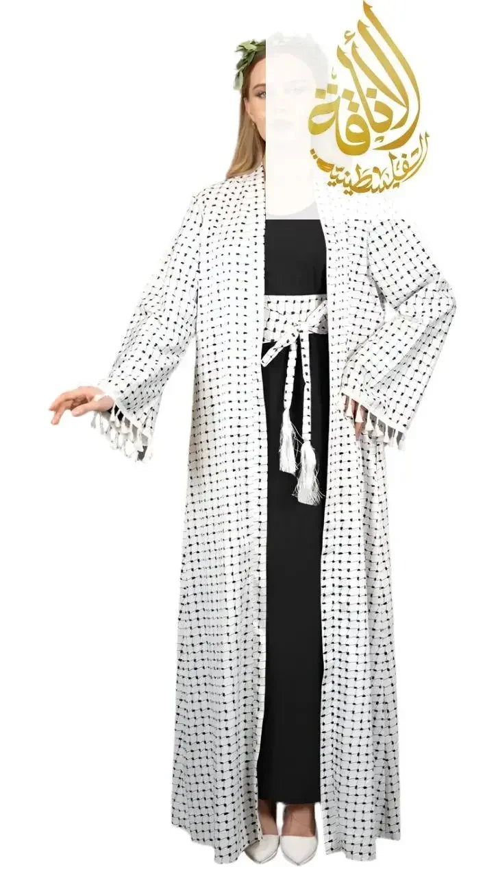 Kuffia Satin Cardigan Palestinian Elegance