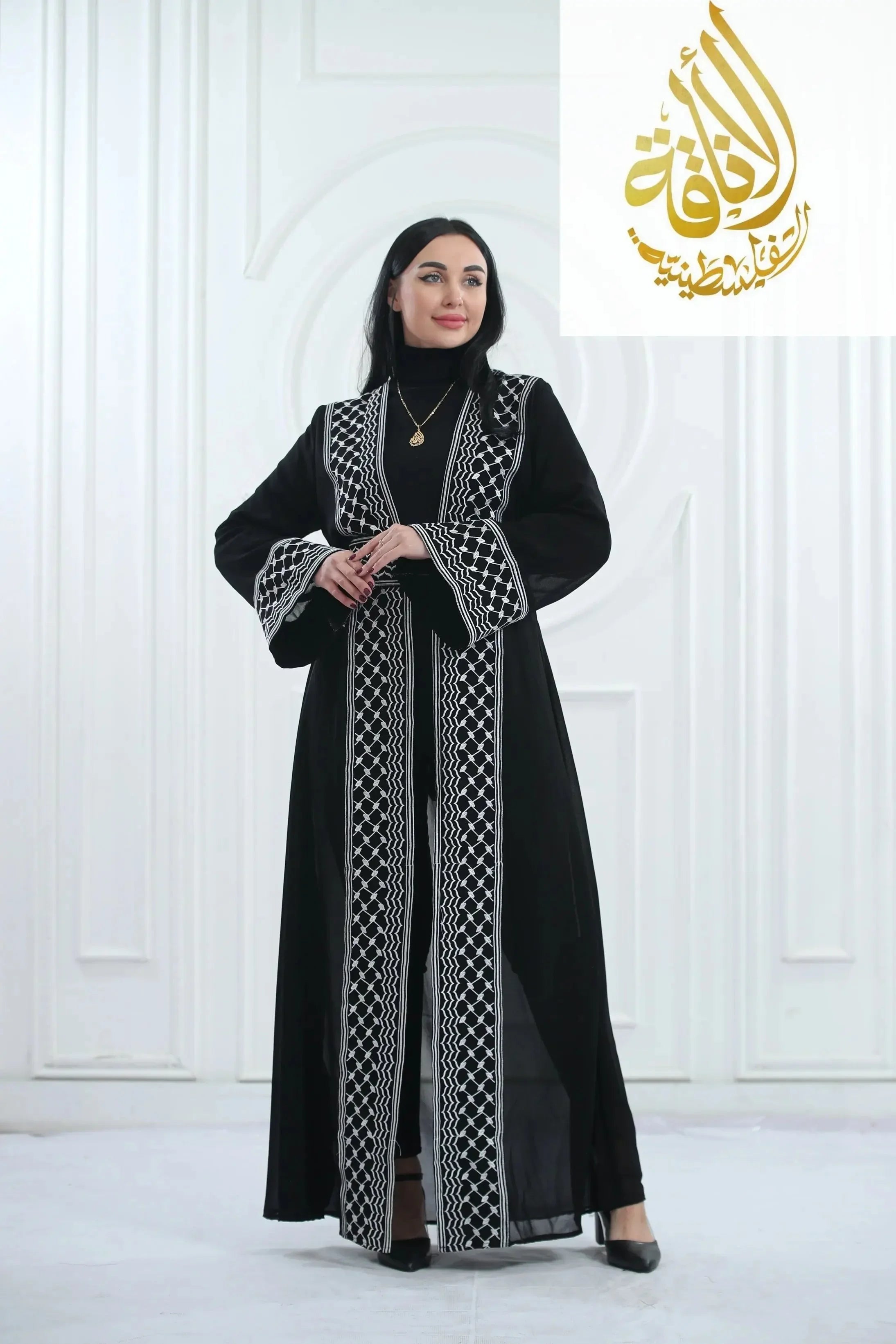 Kuffiyeh Embroidered Cardigan: Elegance and Versatile Comfort Palestinian Elegance